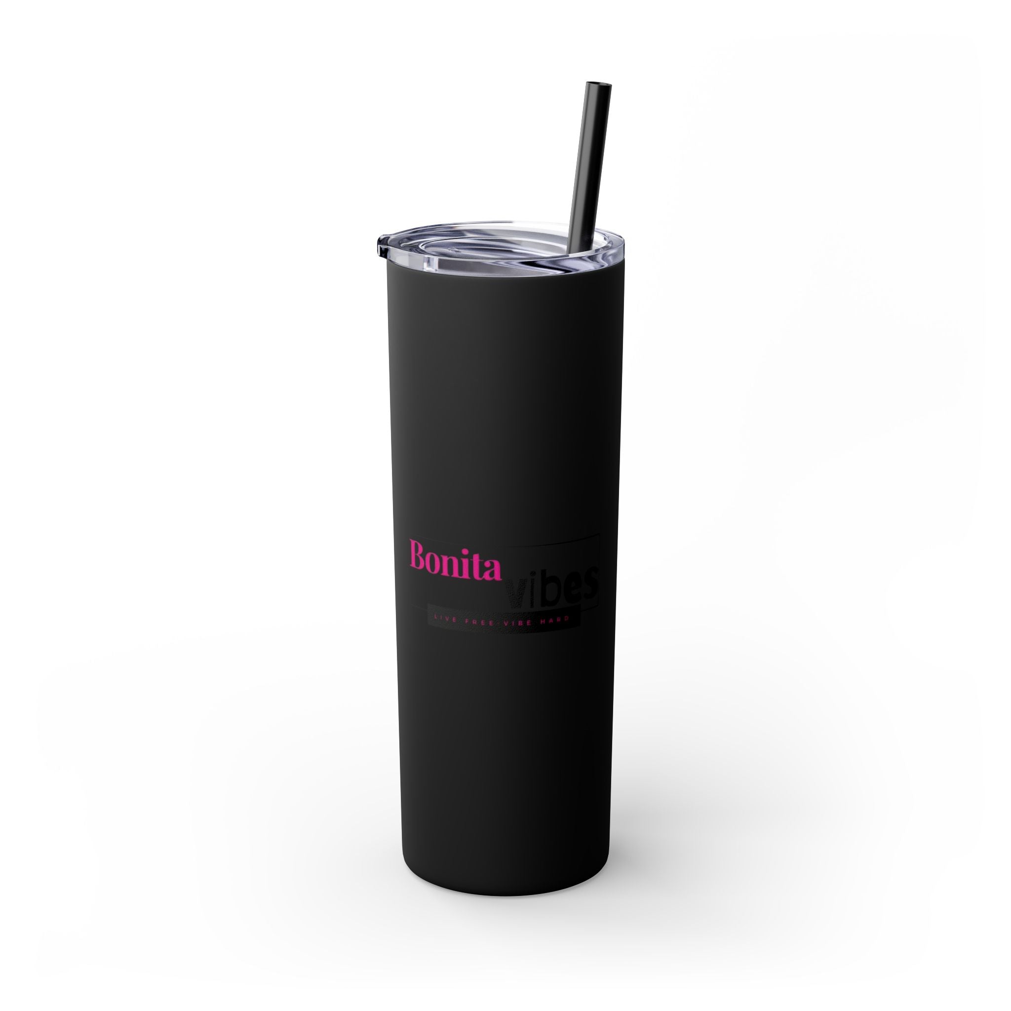 Bonita Vibes: VIBES UNLEASHED Stylish Skinny Tumbler, Perfect for Daily Hydration, Gifts, Home Office, Travel Mug, Summer Fun, Eco-Friendly Drinkware