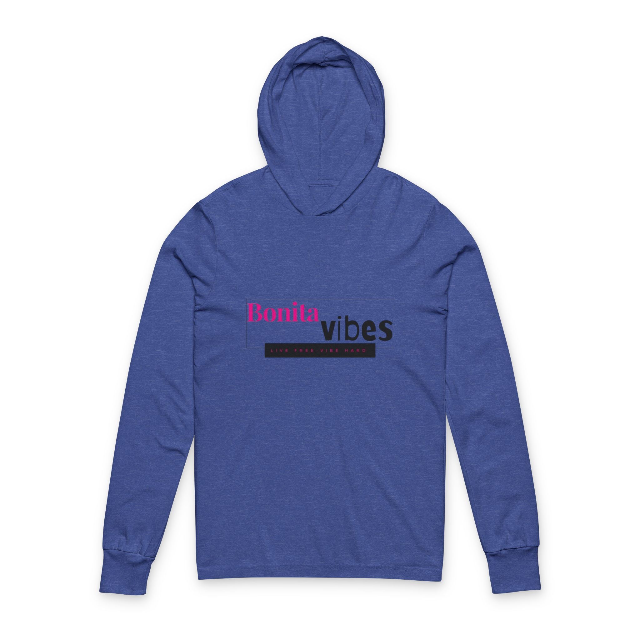 Bonita Vibes: VIBES UNLEASHED Hoodie | Stylish Long Sleeve Tee, Casual Wear, Beach Cover-Up, Gift, Everyday Comfort
