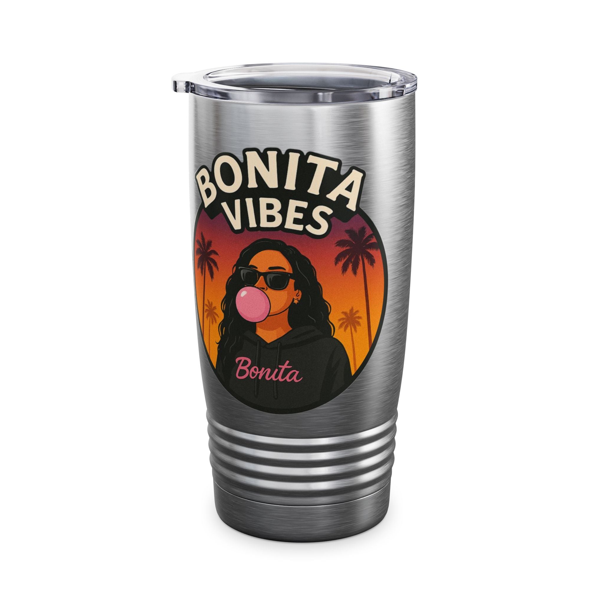 Bonita Vibes: Sunset Sway Tumbler, 20oz | Stylish Insulated Drinkware for Every Occasion, Perfect Gift for Coffee Lovers, Summer Vibes, Travel Mug