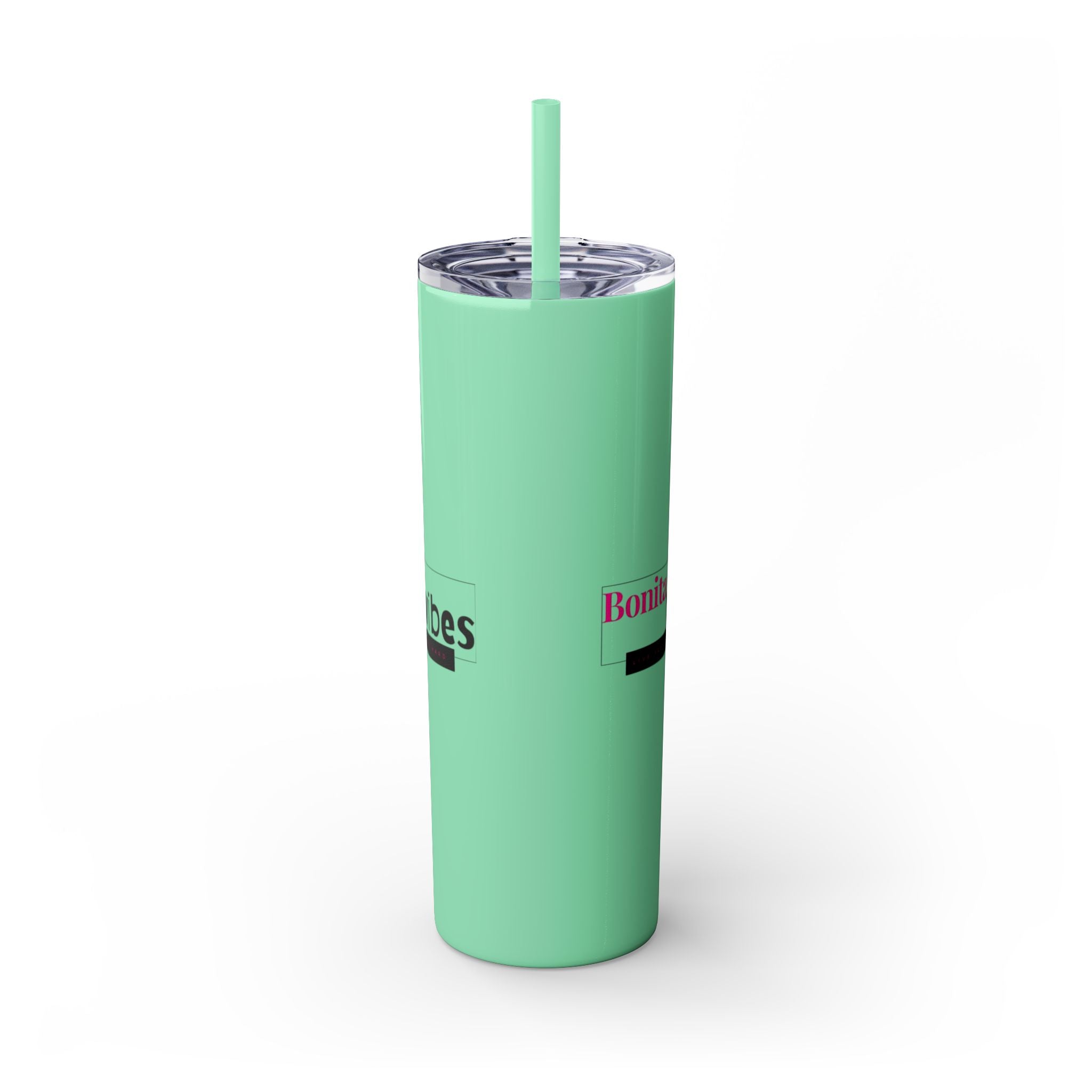 Bonita Vibes: VIBES UNLEASHED Stylish Skinny Tumbler, Perfect for Daily Hydration, Gifts, Home Office, Travel Mug, Summer Fun, Eco-Friendly Drinkware