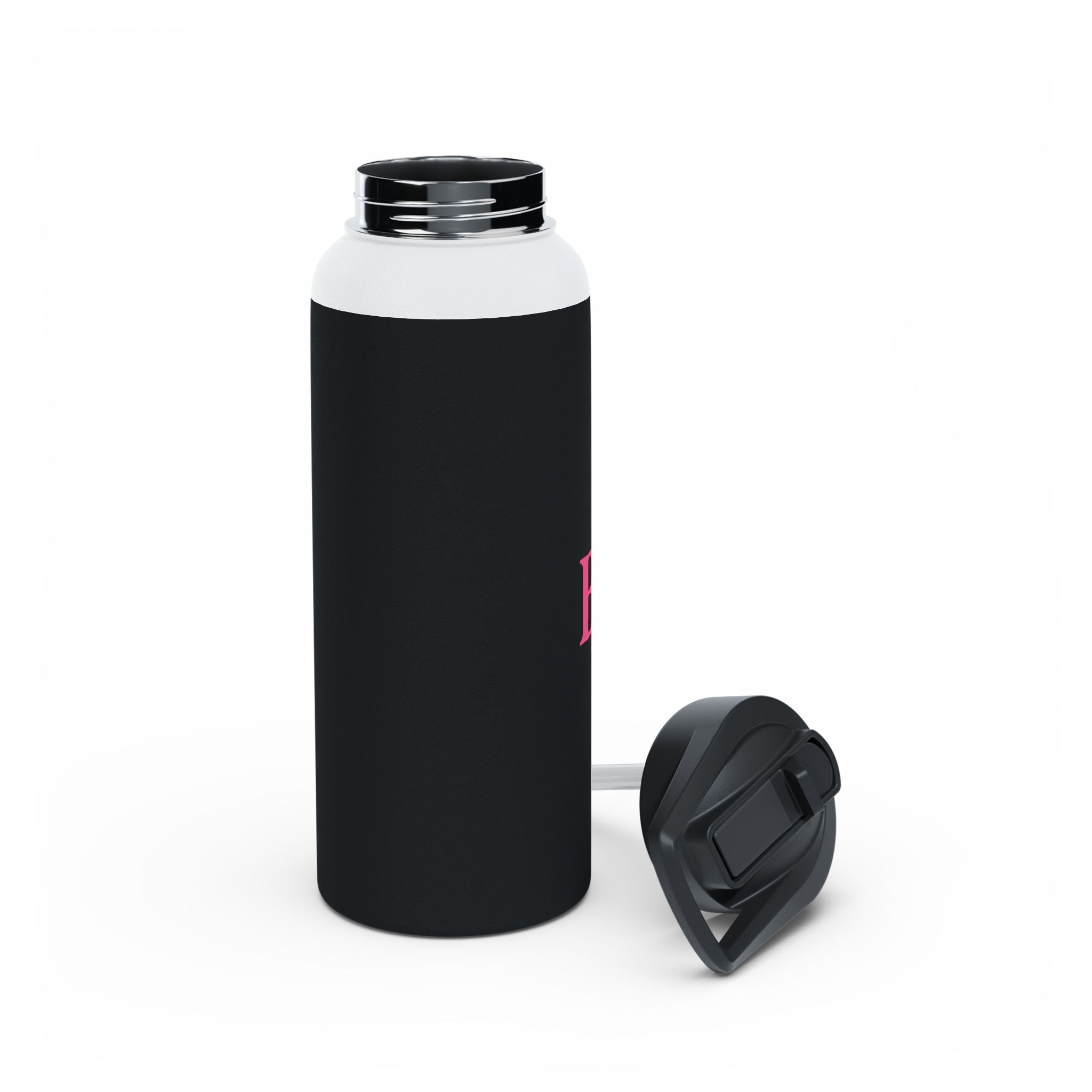Bonita Vibes: BV Collection Stainless Steel Black Water Bottle, Drinkware for Everyday Adventures, Fitness, Gifts, Eco-Friendly Product