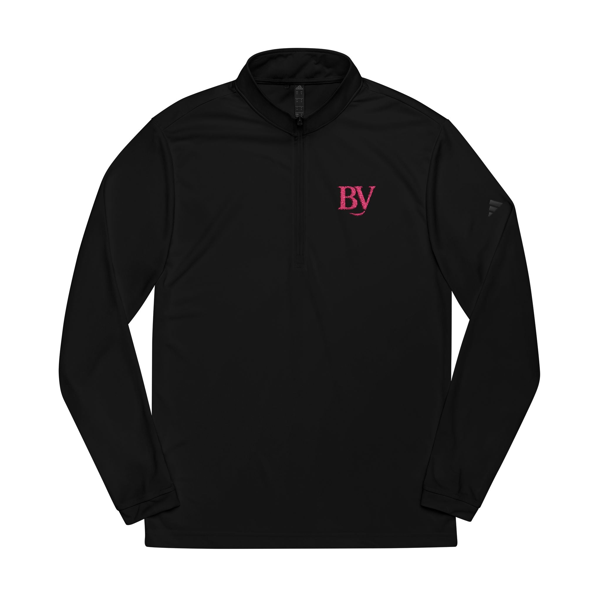 Bonita Vibes: BV Collection Adidas® Quarter-Zip Pullover, Embroidered Activewear, Fitness Apparel, Casual Stylish Layer, Sports Gear, Exercise Apparel