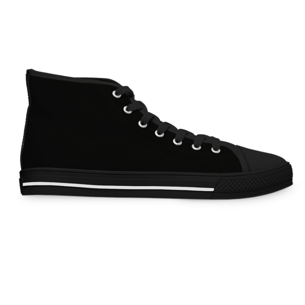 Bonita Vibes: BV Collection Woman's Black Stylish High Top Sneakers, Casual Footwear, Trendy Street Style, Summer Vibes, Gift for Her, Comfortable Fashion Shoes