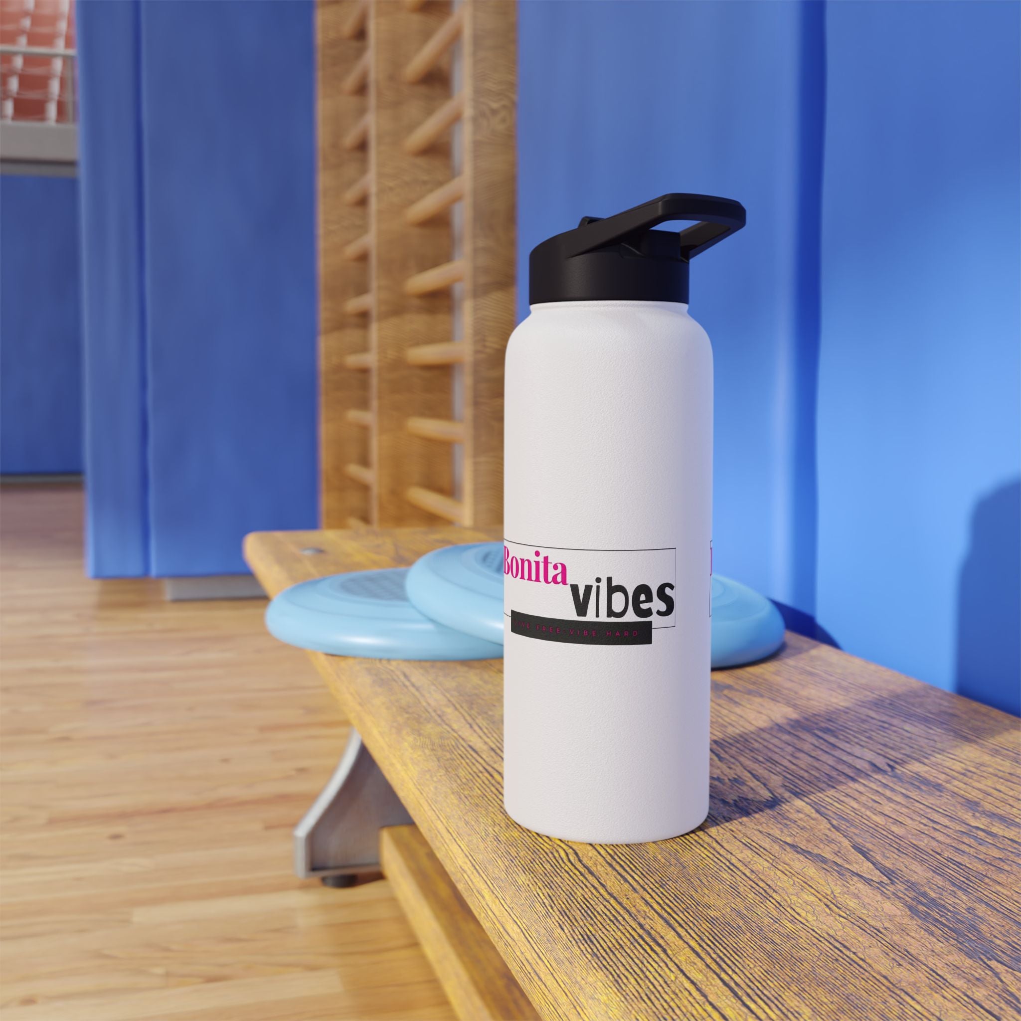 Bonita Vibes: VIBES UNLEASHED Stainless Steel White Water Bottle - Motivational Drink Container for Fitness, Travel, and Gifting, Eco-Friendly Hydration Vessel, [...]