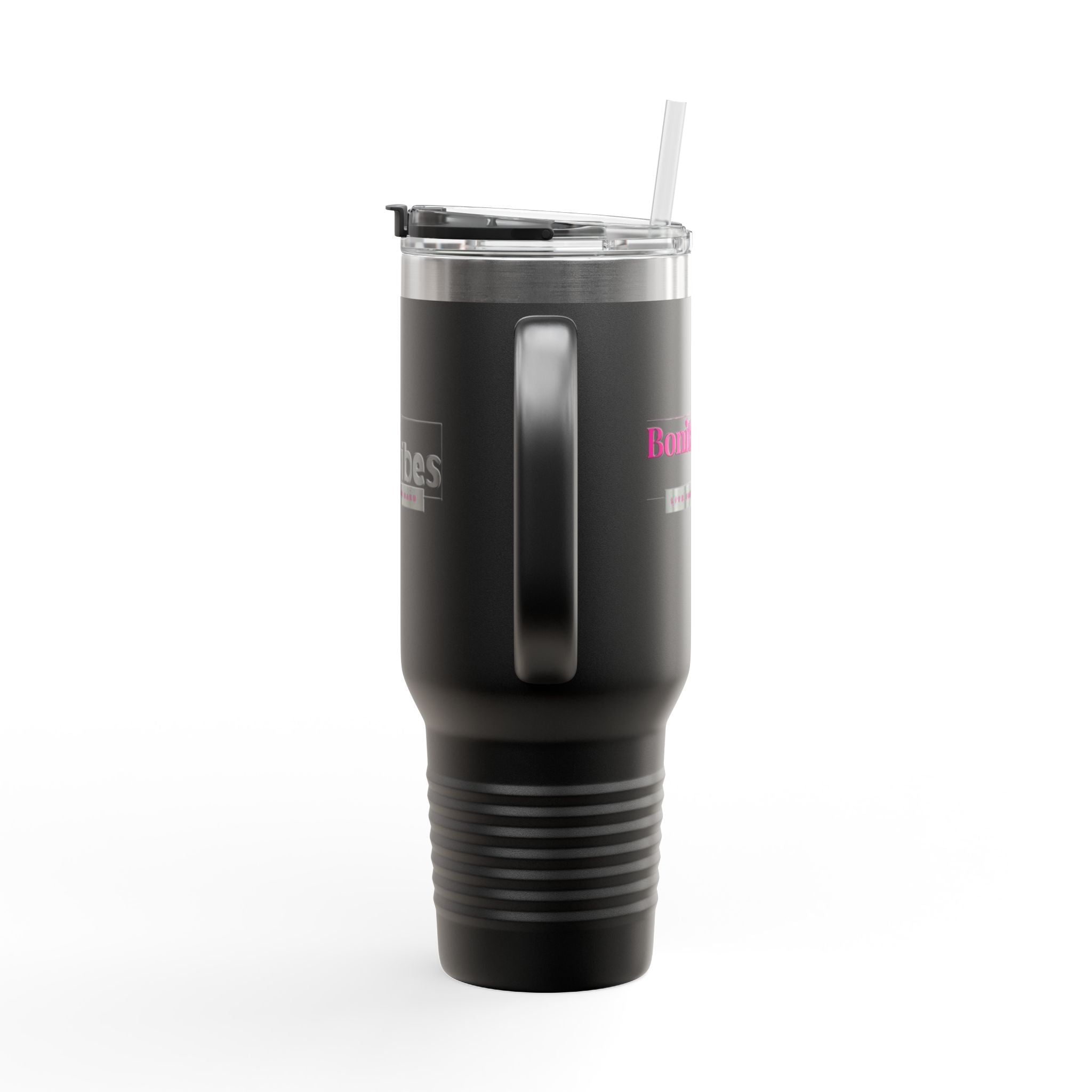 Bonita Vibes: VIBES UNLEASHED Stylish Travel Mug, 40oz - Perfect for Coffee Lovers, Gift for Her, Summer Picnics, On-the-Go Hydration, Personalized Travel Cup