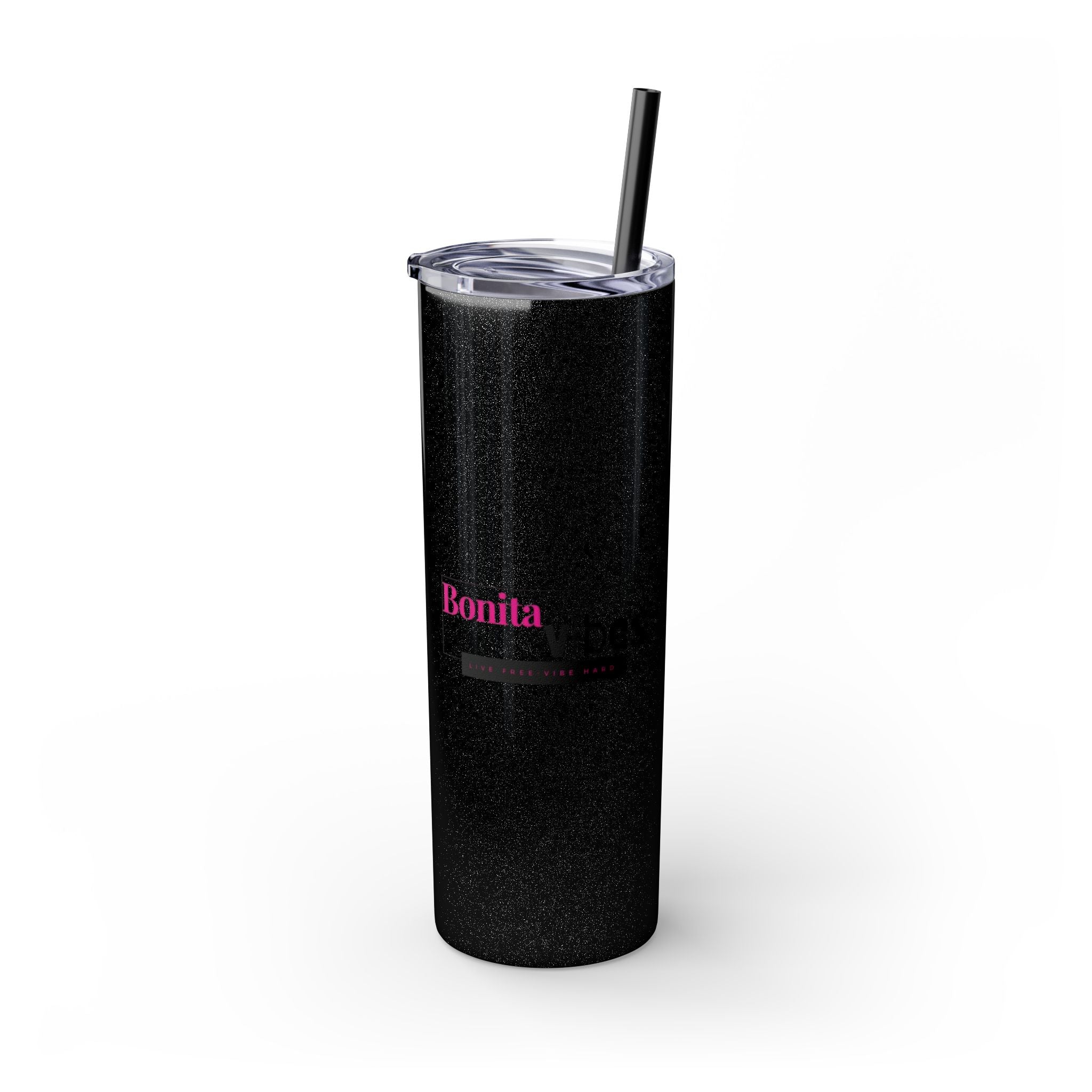 Bonita Vibes: VIBES UNLEASHED Stylish Skinny Tumbler, Perfect for Daily Hydration, Gifts, Home Office, Travel Mug, Summer Fun, Eco-Friendly Drinkware