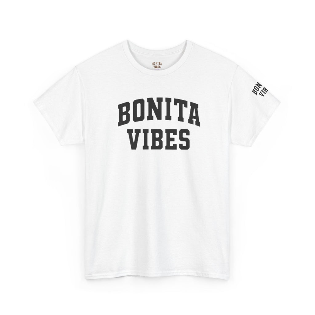 BONITA VIBES UNIVERSITY T-Shirt — Varsity style for Positive, Latina-Inspired Style