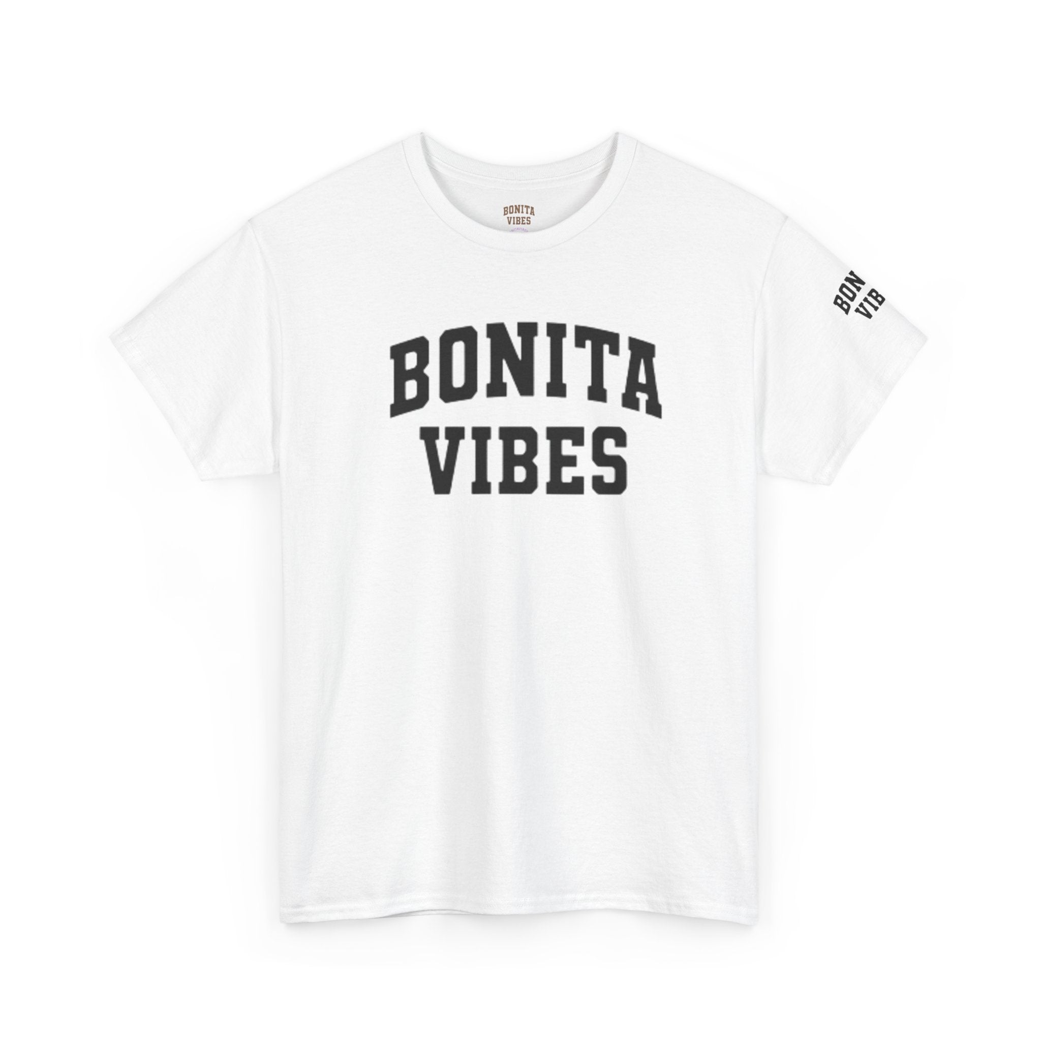 BONITA VIBES UNIVERSITY T-Shirt — Varsity style for Positive, Latina-Inspired Style