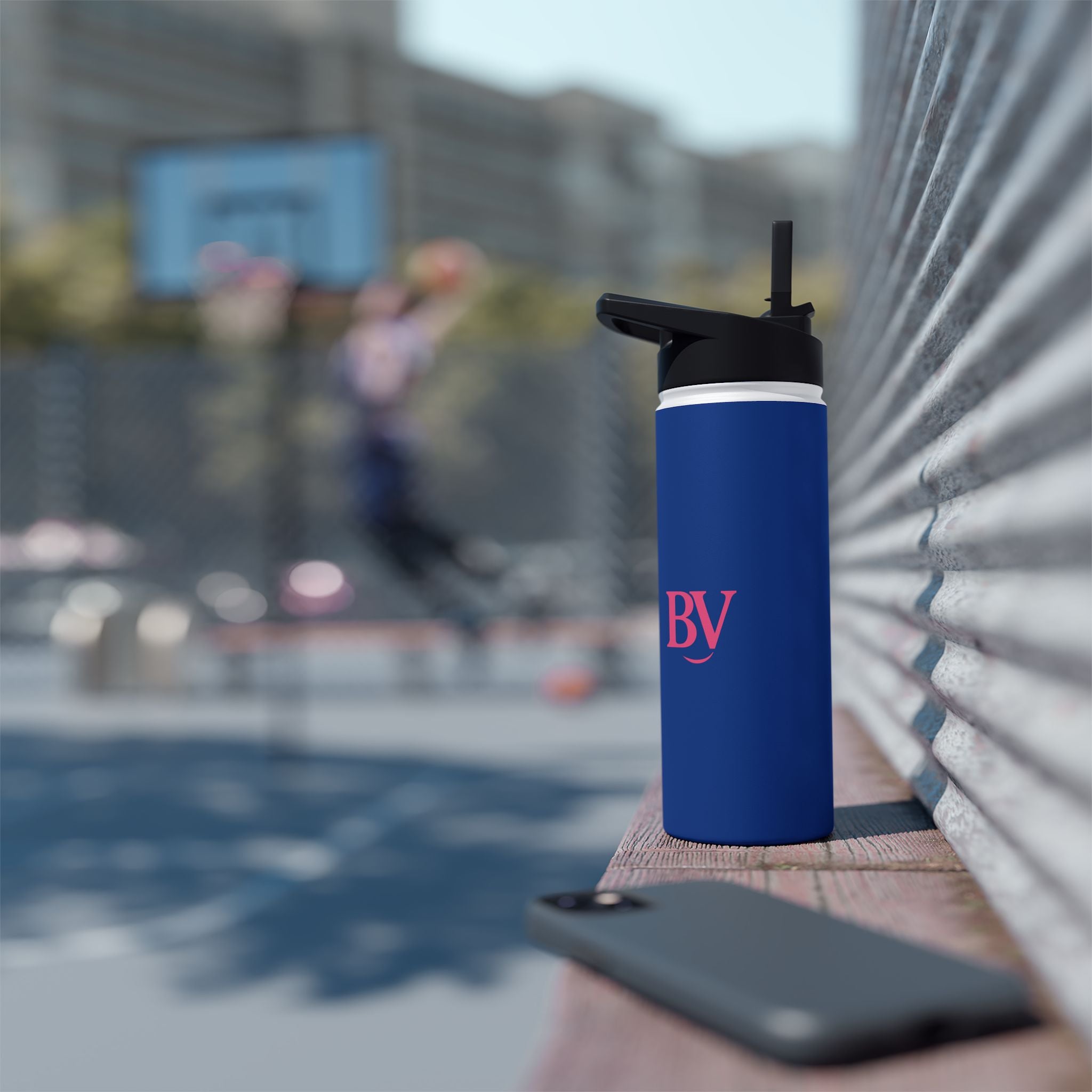 Bonita Vibes: BV Collection Stainless Steel Blue Water Bottle, Drinkware for Everyday Adventures, Fitness, Gifts, Eco-Friendly Product