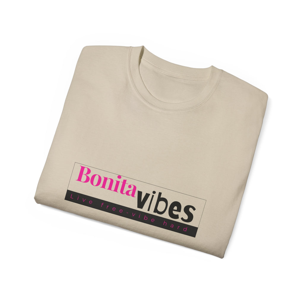Bonita Vibes: VIBES UNLEASHED Ultra Cotton Tee, Casual T-Shirt, Gift for Her, Trendy Apparel, Summer Fashion, Fun Graphic Tee