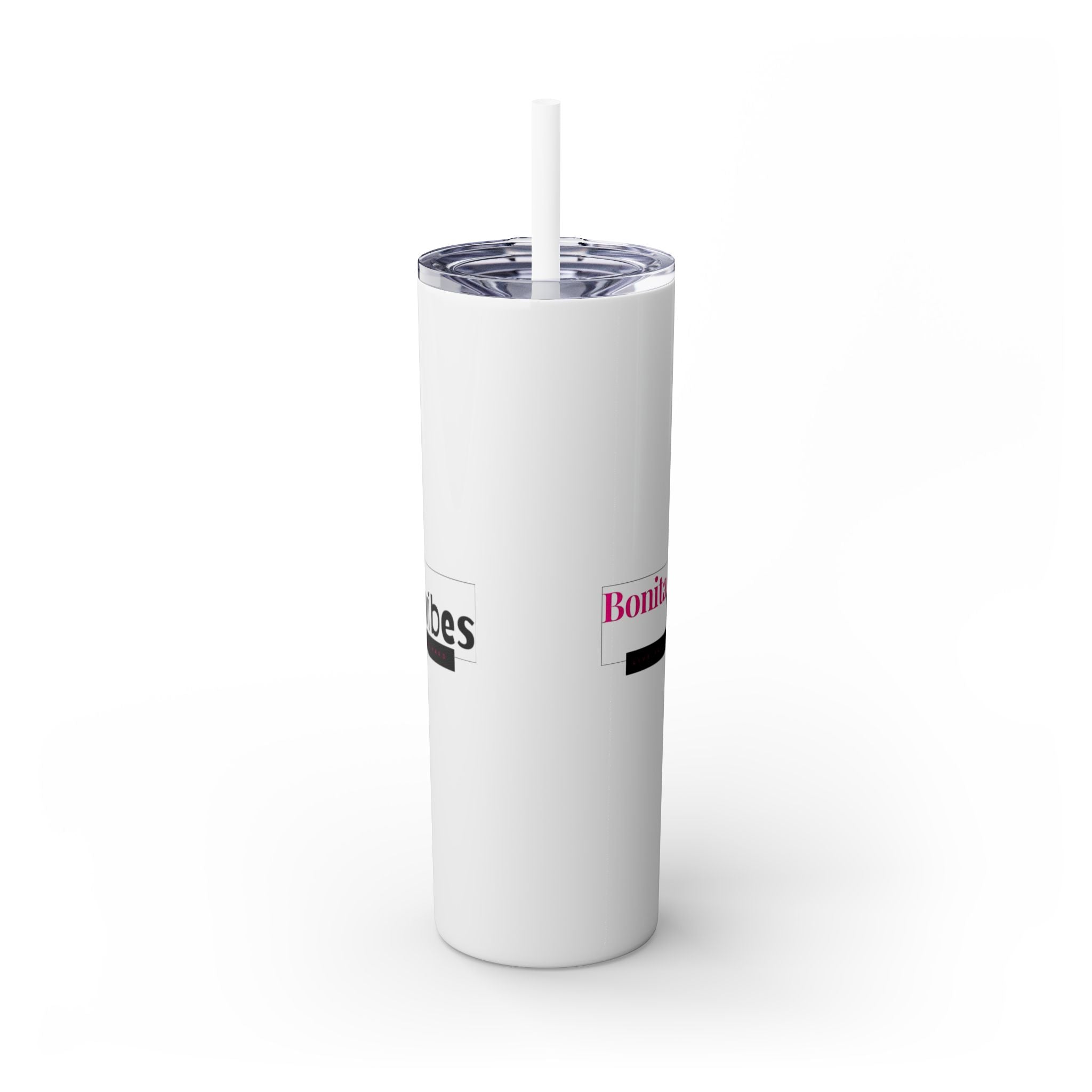 Bonita Vibes: VIBES UNLEASHED Stylish Skinny Tumbler, Perfect for Daily Hydration, Gifts, Home Office, Travel Mug, Summer Fun, Eco-Friendly Drinkware