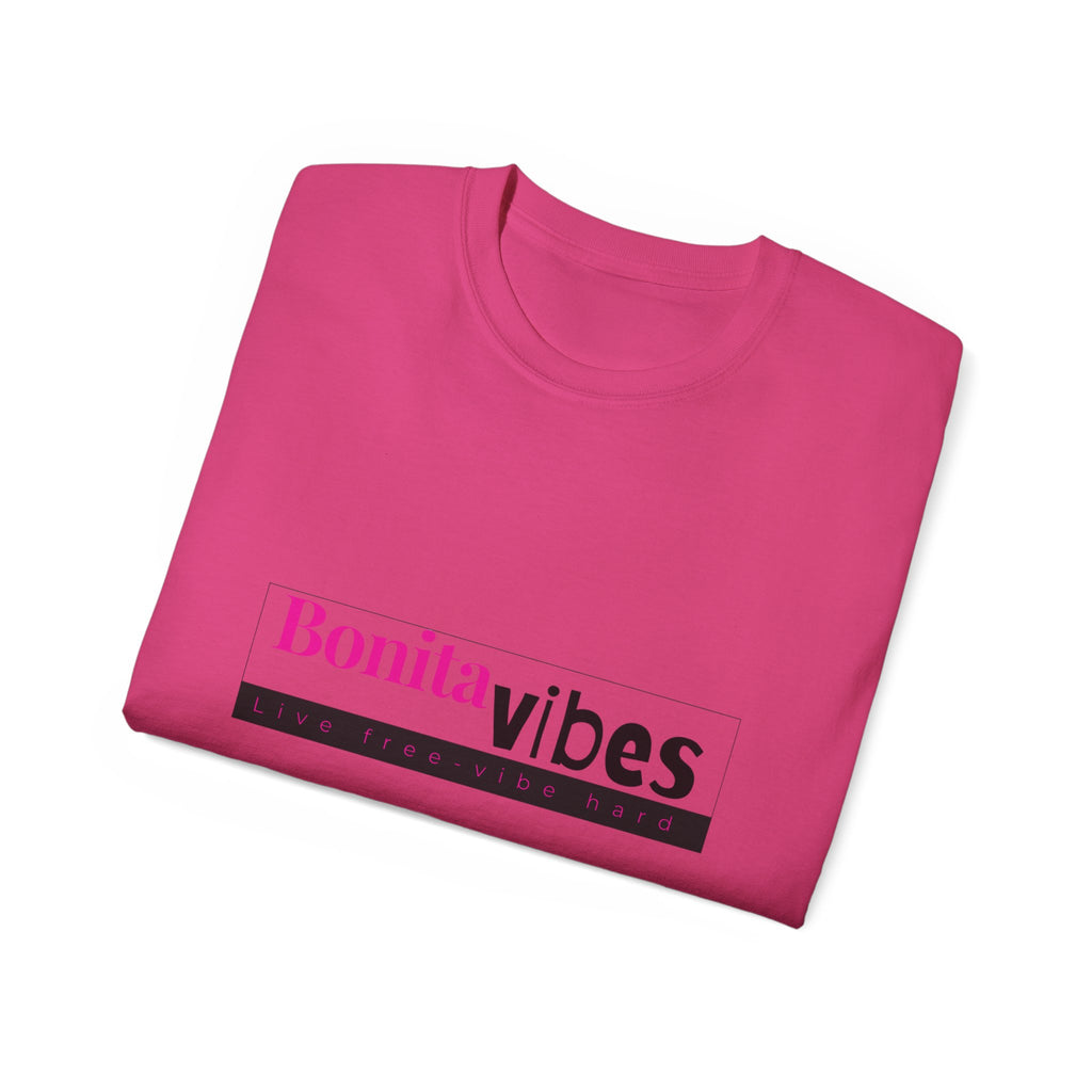 Bonita Vibes: VIBES UNLEASHED Ultra Cotton Tee, Casual T-Shirt, Gift for Her, Trendy Apparel, Summer Fashion, Fun Graphic Tee
