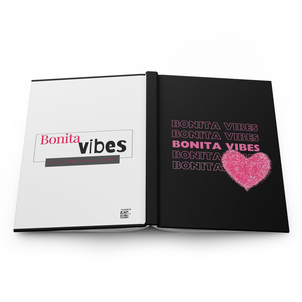 Bonita Vibes: SweetHearted Vibes Black Hardcover Journal - Inspirational Writing Companion, Perfect for Note-Taking, Journaling, Gift for Her, Creative [...]