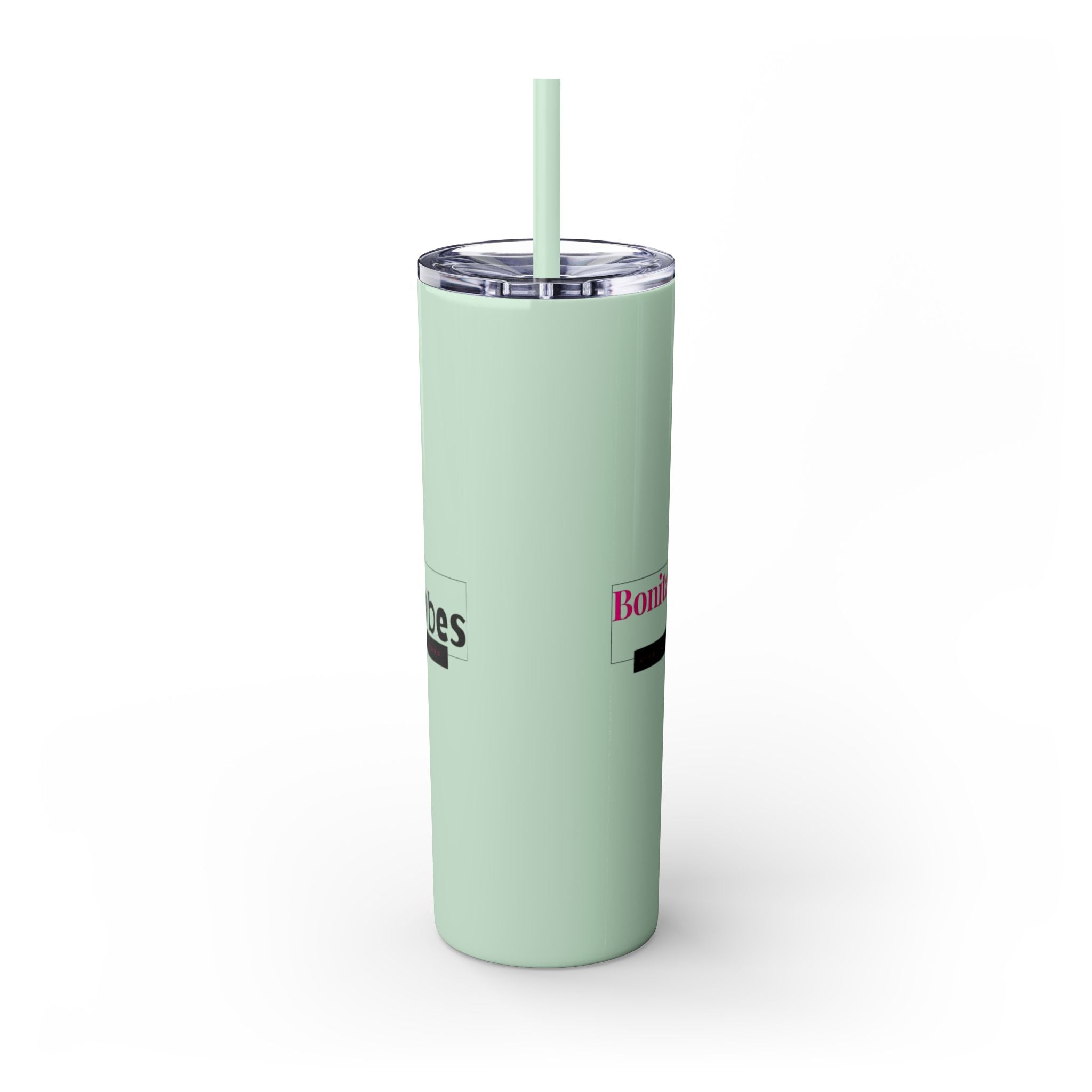 Bonita Vibes: VIBES UNLEASHED Stylish Skinny Tumbler, Perfect for Daily Hydration, Gifts, Home Office, Travel Mug, Summer Fun, Eco-Friendly Drinkware