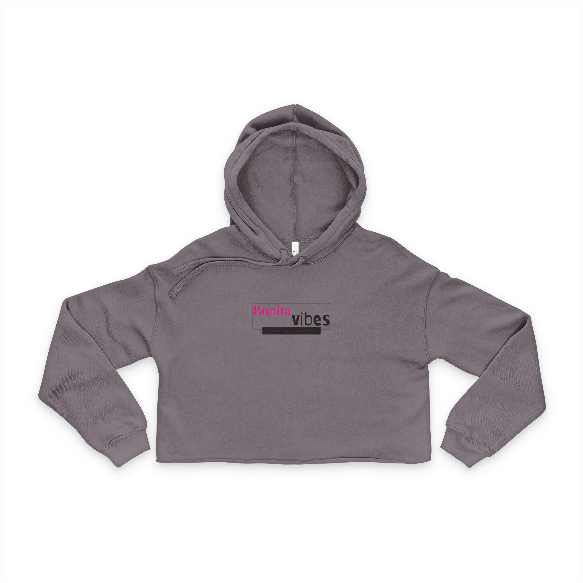 Bonita Vibes: VIBES UNLEASHED Stylish Women's Cropped Hoodie - Bonita Vibes, Casual Wear, Summer Fashion, Gift for Her, Trendy Clothing