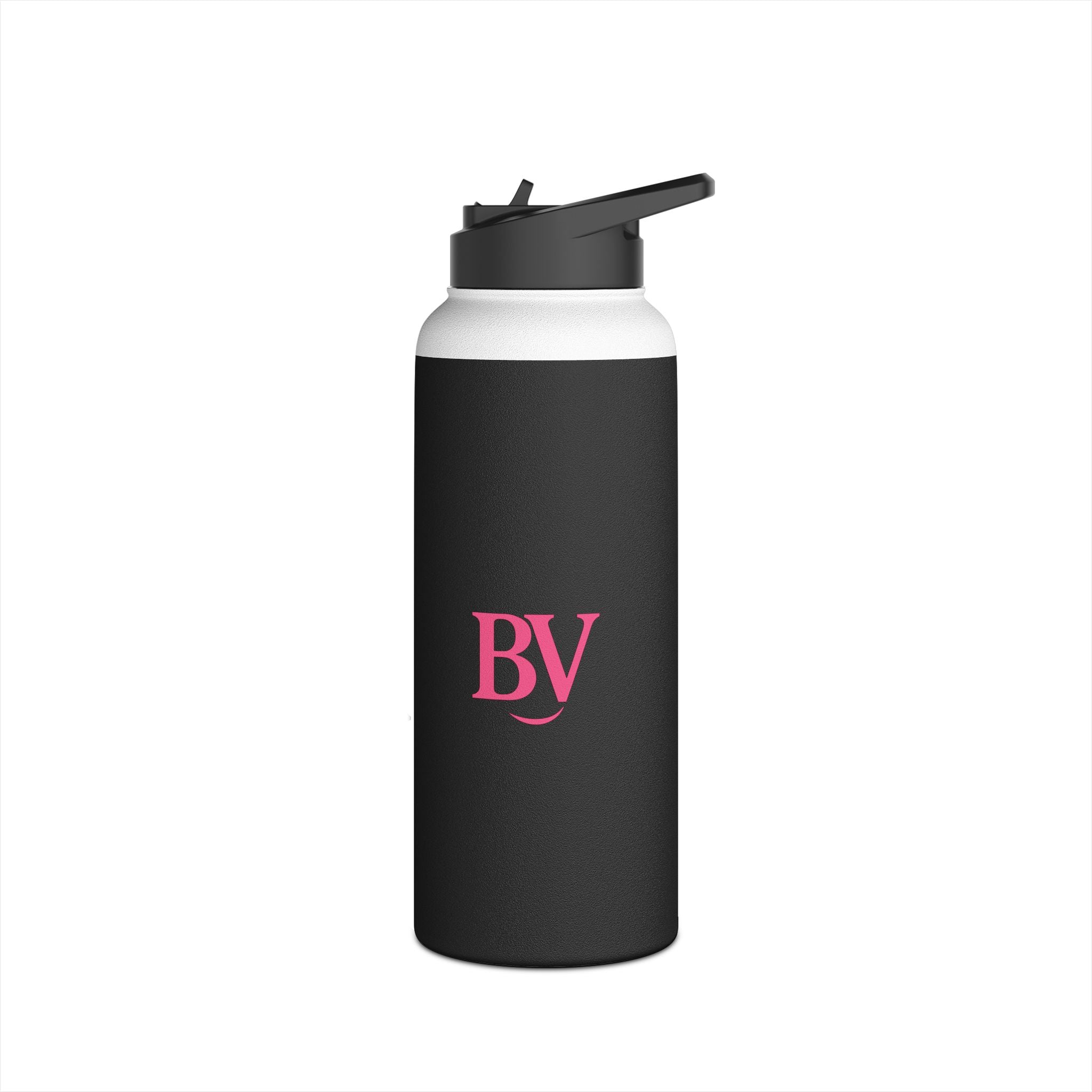 Bonita Vibes: BV Collection Stainless Steel Black Water Bottle, Drinkware for Everyday Adventures, Fitness, Gifts, Eco-Friendly Product