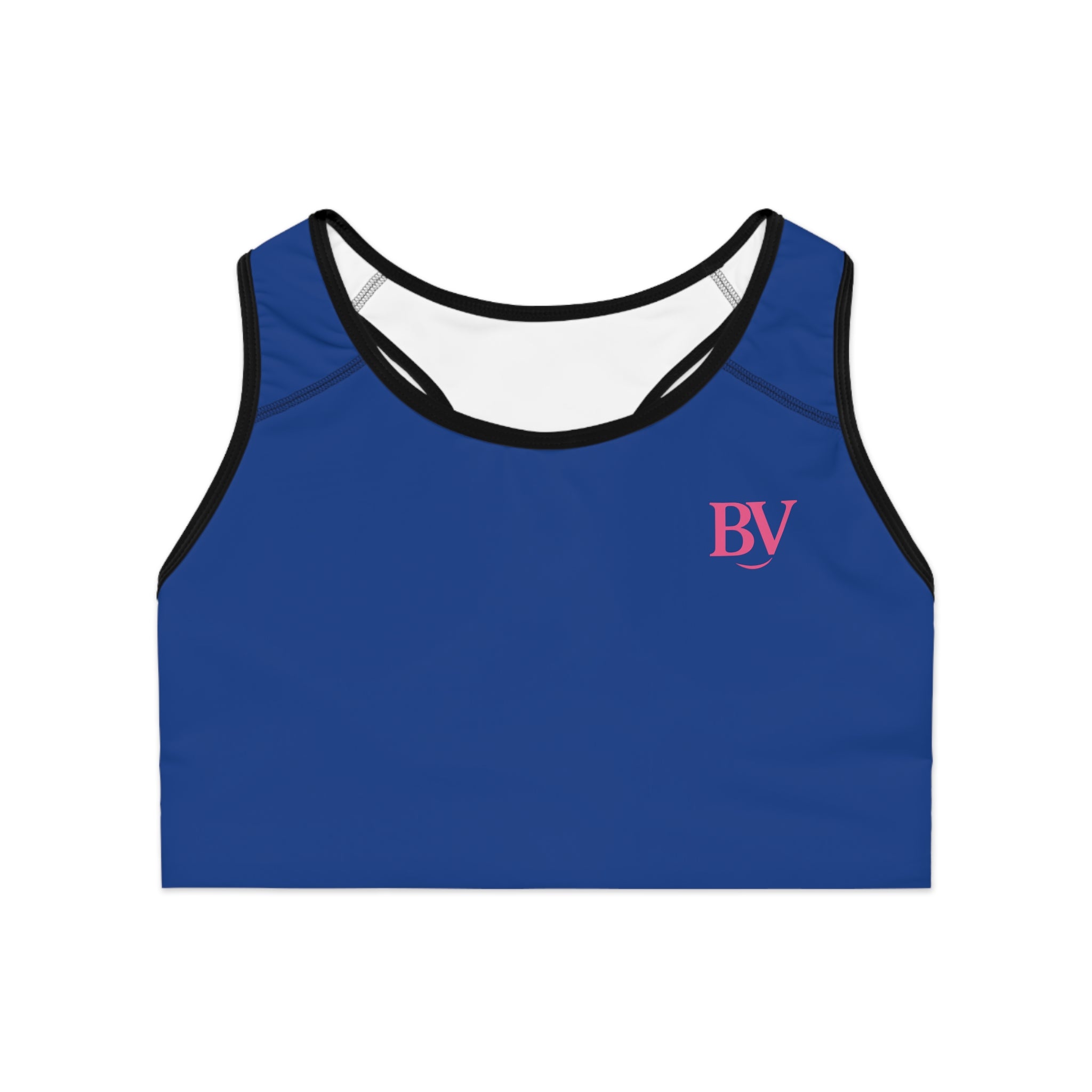Bonita Vibes: BV Collection Stylish Blue Sports Bra for Active Women, Comfortable Workout Wear, Fitness Gift, Travel Ready, Adjustable Athletic Top