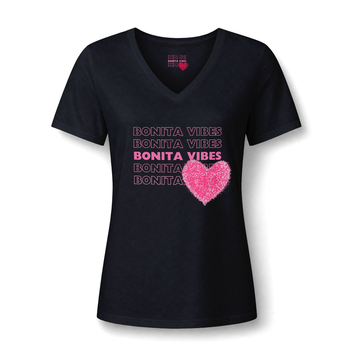 SweetHearted Vibes V-Neck Tee