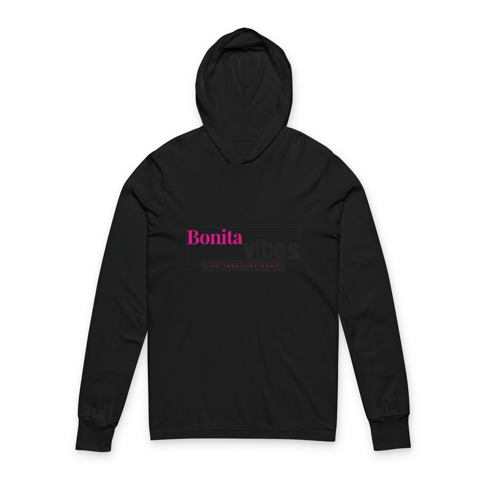 Bonita Vibes: VIBES UNLEASHED Hoodie | Stylish Long Sleeve Tee, Casual Wear, Beach Cover-Up, Gift, Everyday Comfort