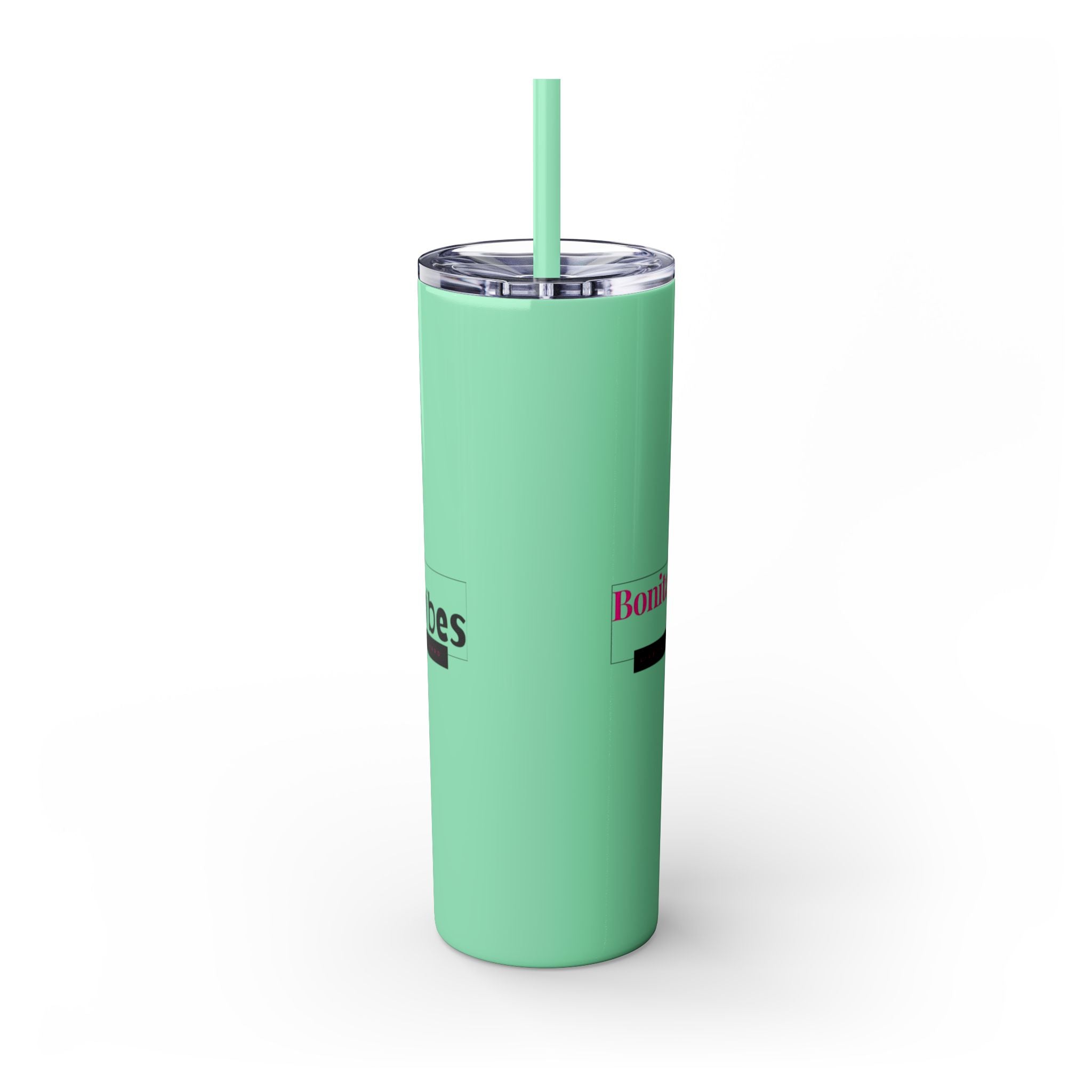 Bonita Vibes: VIBES UNLEASHED Stylish Skinny Tumbler, Perfect for Daily Hydration, Gifts, Home Office, Travel Mug, Summer Fun, Eco-Friendly Drinkware