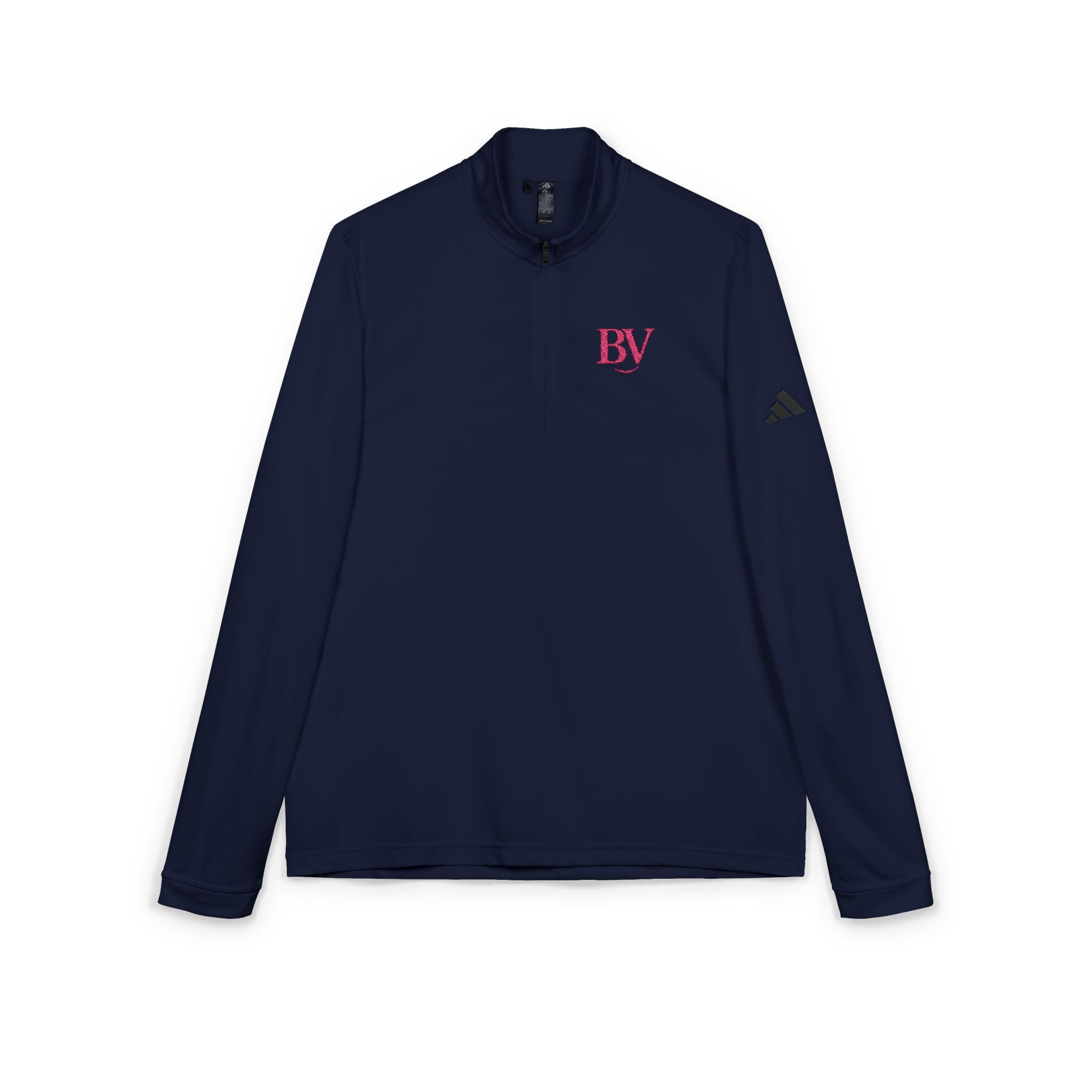 Bonita Vibes: BV Collection Adidas® Quarter-Zip Pullover, Embroidered Activewear, Fitness Apparel, Casual Stylish Layer, Sports Gear, Exercise Apparel