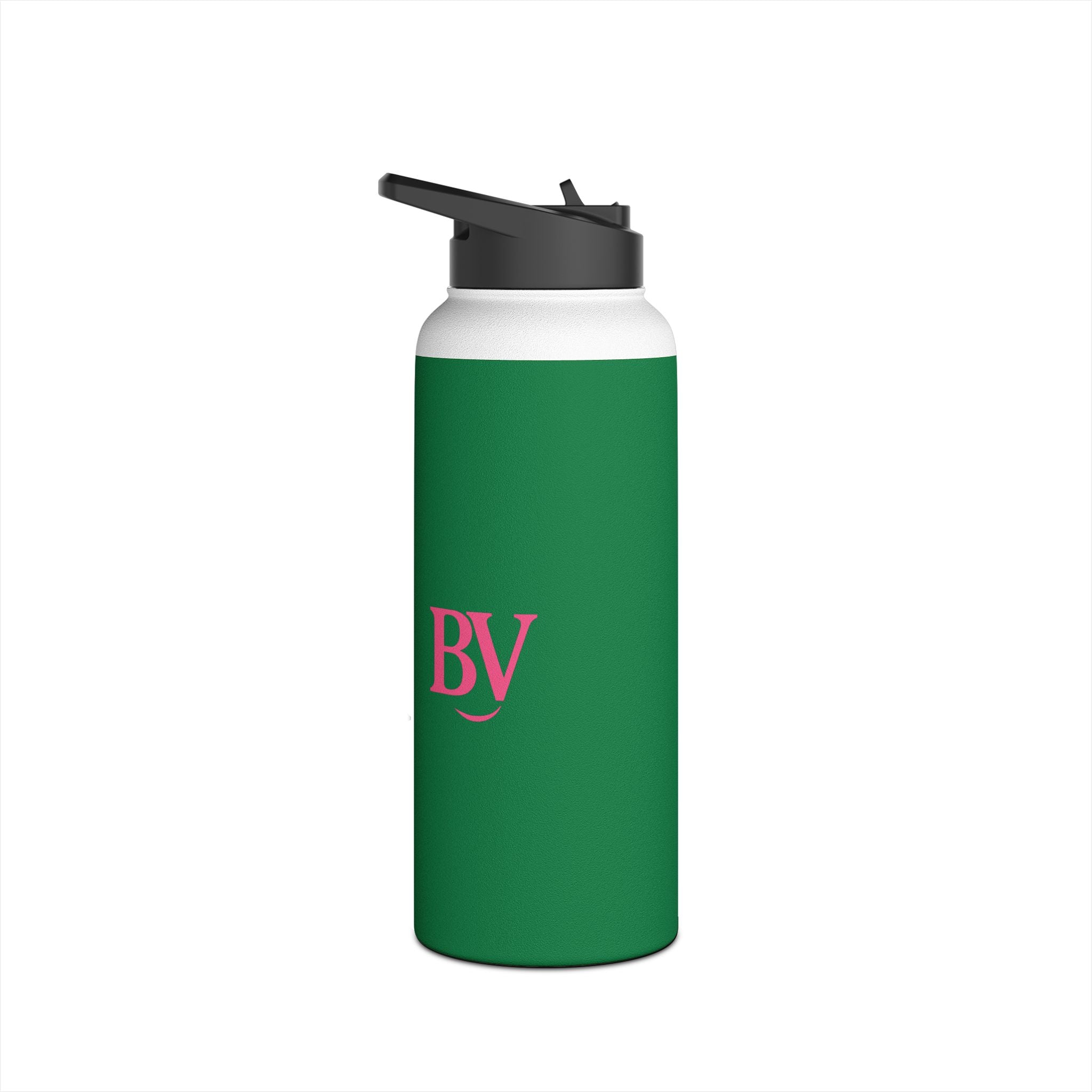Bonita Vibes: BV Collection Stainless Steel Dark Green Water Bottle, Drinkware for Everyday Adventures, Fitness, Gifts, Eco-Friendly Product