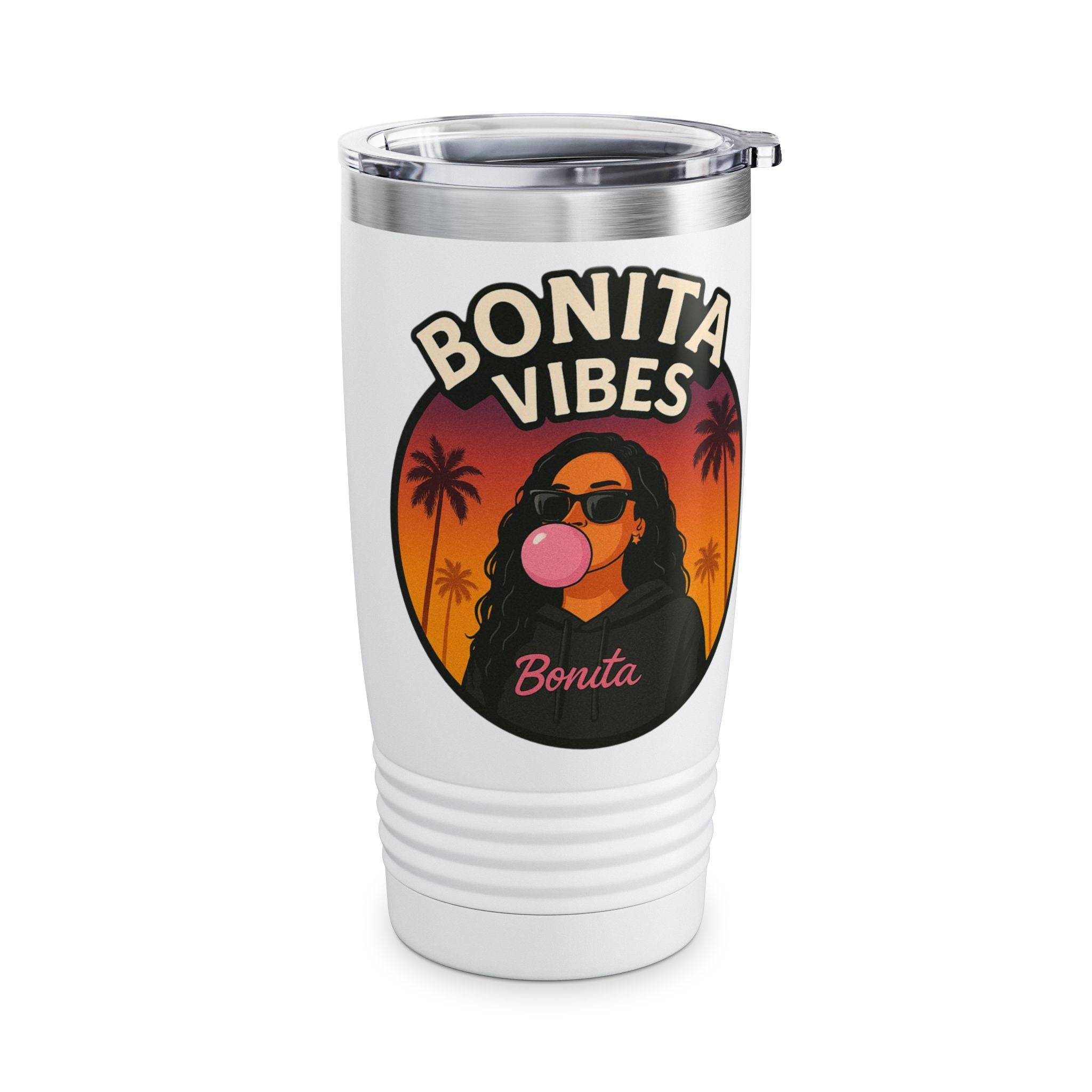 Bonita Vibes: Sunset Sway Tumbler, 20oz | Stylish Insulated Drinkware for Every Occasion, Perfect Gift for Coffee Lovers, Summer Vibes, Travel Mug