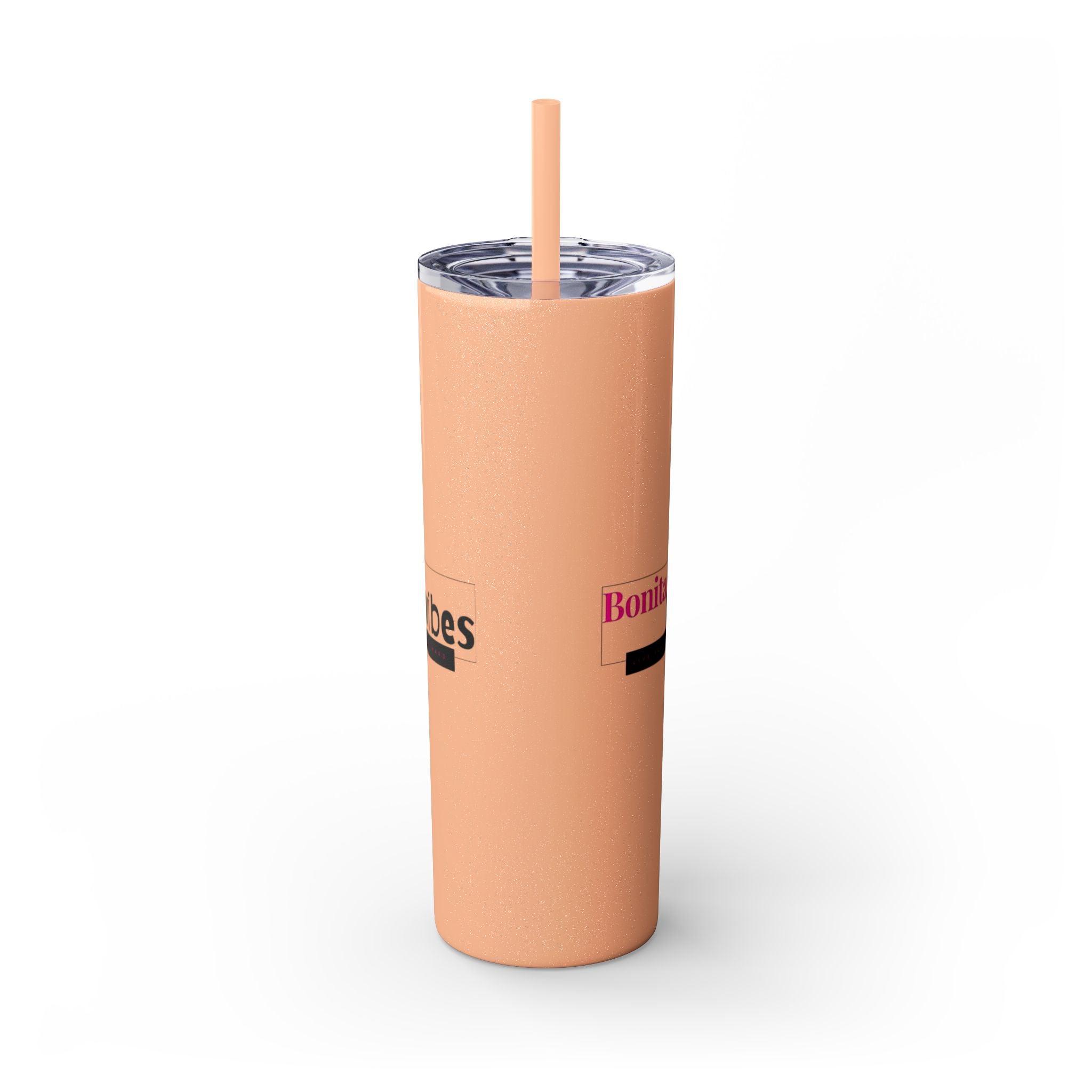 Bonita Vibes: VIBES UNLEASHED Stylish Skinny Tumbler, Perfect for Daily Hydration, Gifts, Home Office, Travel Mug, Summer Fun, Eco-Friendly Drinkware