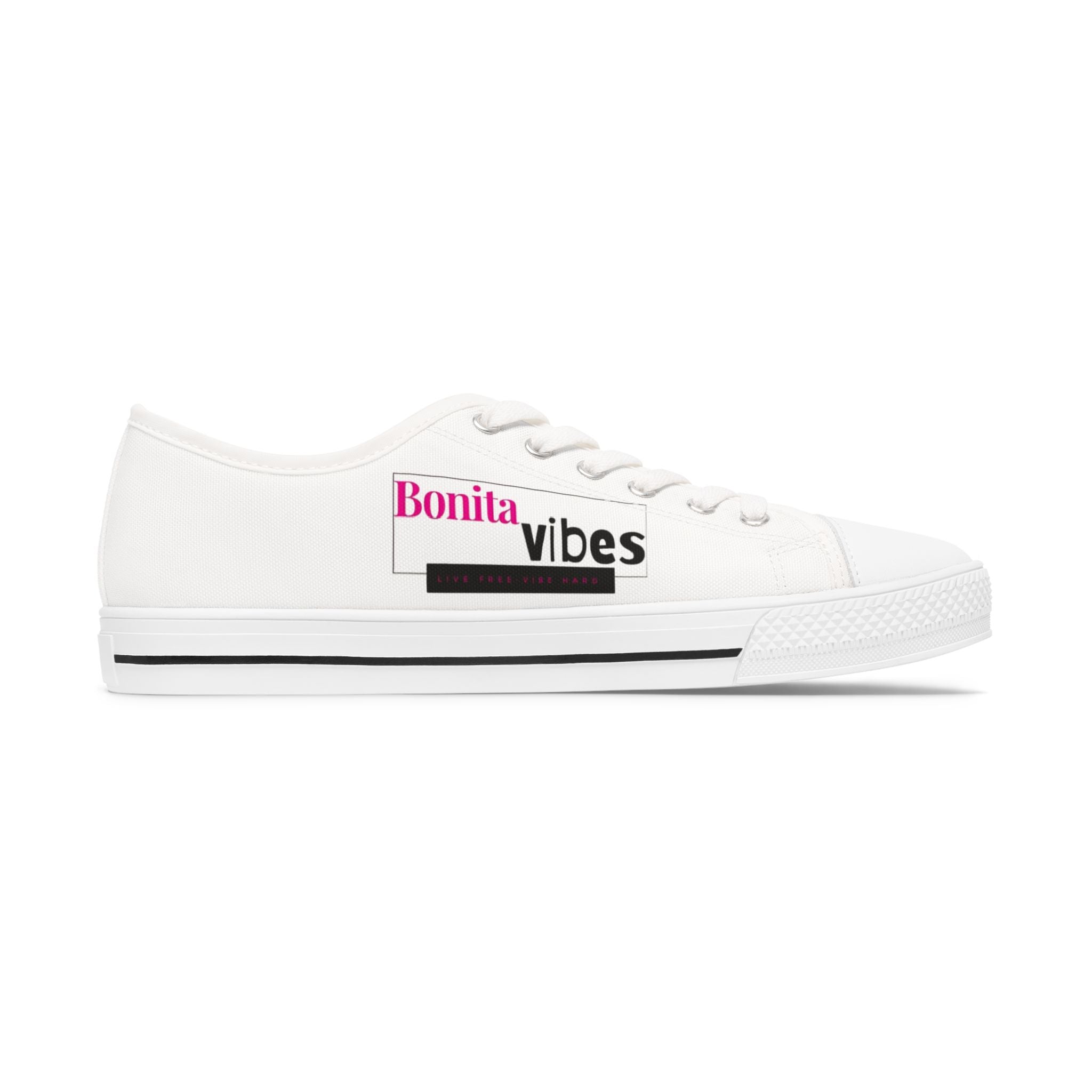 Bonita Vibes: VIBES UNLEASHED Trendy Women's Sneakers - Casual Comfort, Stylish Footwear, Everyday Use, Gift for Her, Summer Fashion