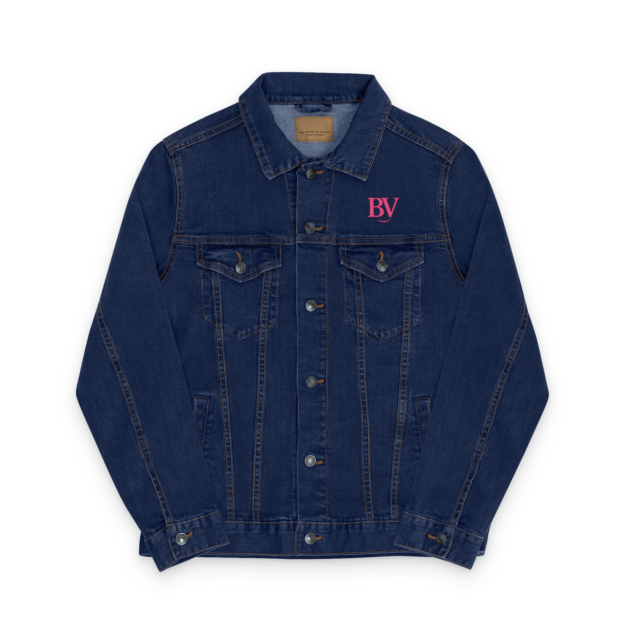 Bonita Vibes: BV Collection Fashion Style Denim Jacket, Unique Gift for Her, Casual Wear, Street Style, Perfect for Fall and Spring