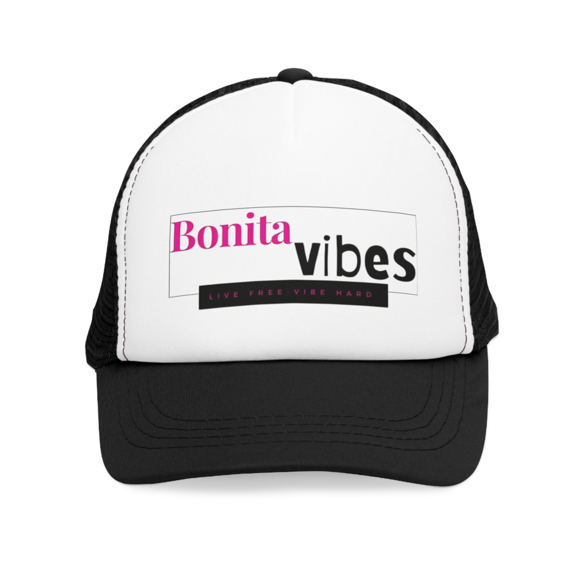 Bonita Vibes: VIBES UNLEASHED Mesh Cap - Trendy Snapback Hat, Perfect for Summer Festivals, Casual Outfits, Outdoor Activities, and Gift for Friends
