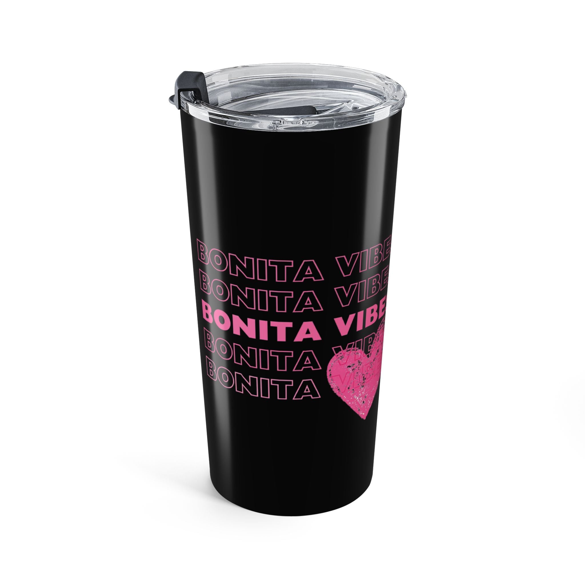Bonita Vibes: SweetHearted Vibes Black Tumbler 20oz