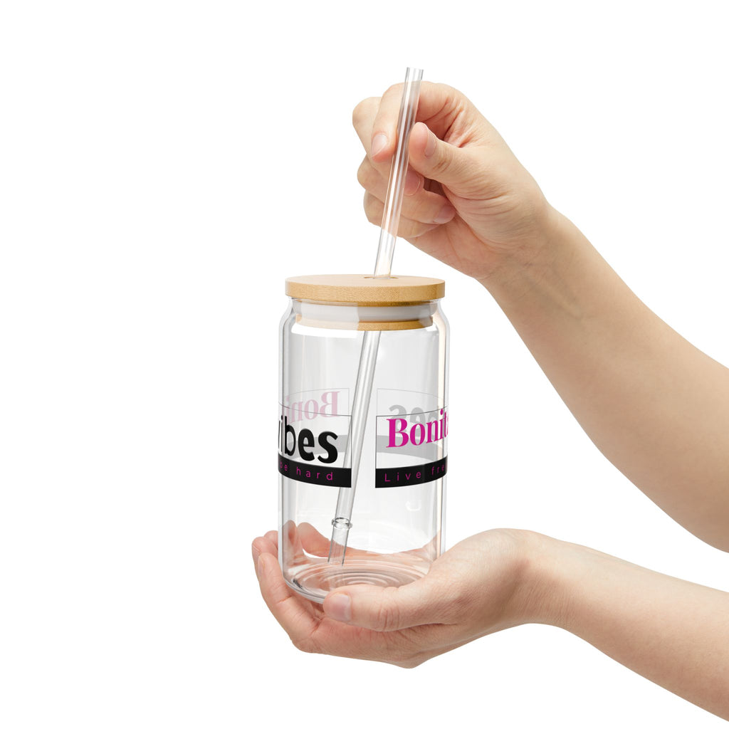 Bonita Vibes: VIBES UNLEASHED Sipper Glass, 16oz - Perfect for Relaxing at Home, Outdoor Gatherings, and Summer Parties, Eco-Friendly Drinkware, Unique [...]