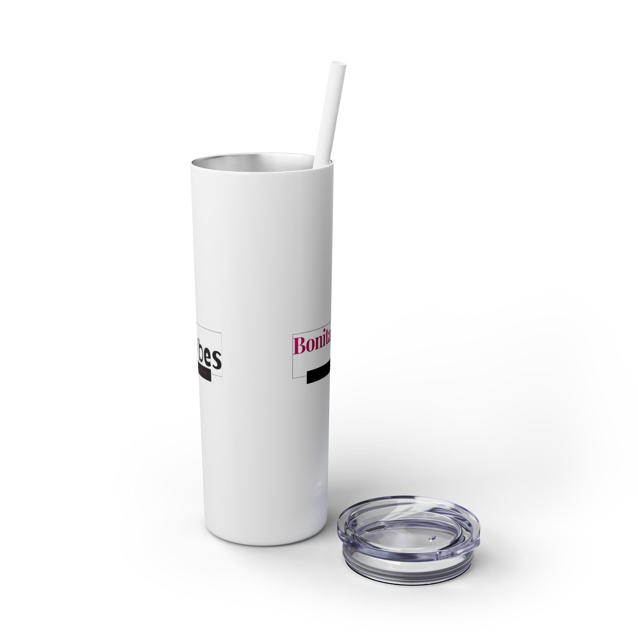 Bonita Vibes: VIBES UNLEASHED Stylish Skinny Tumbler, Perfect for Daily Hydration, Gifts, Home Office, Travel Mug, Summer Fun, Eco-Friendly Drinkware