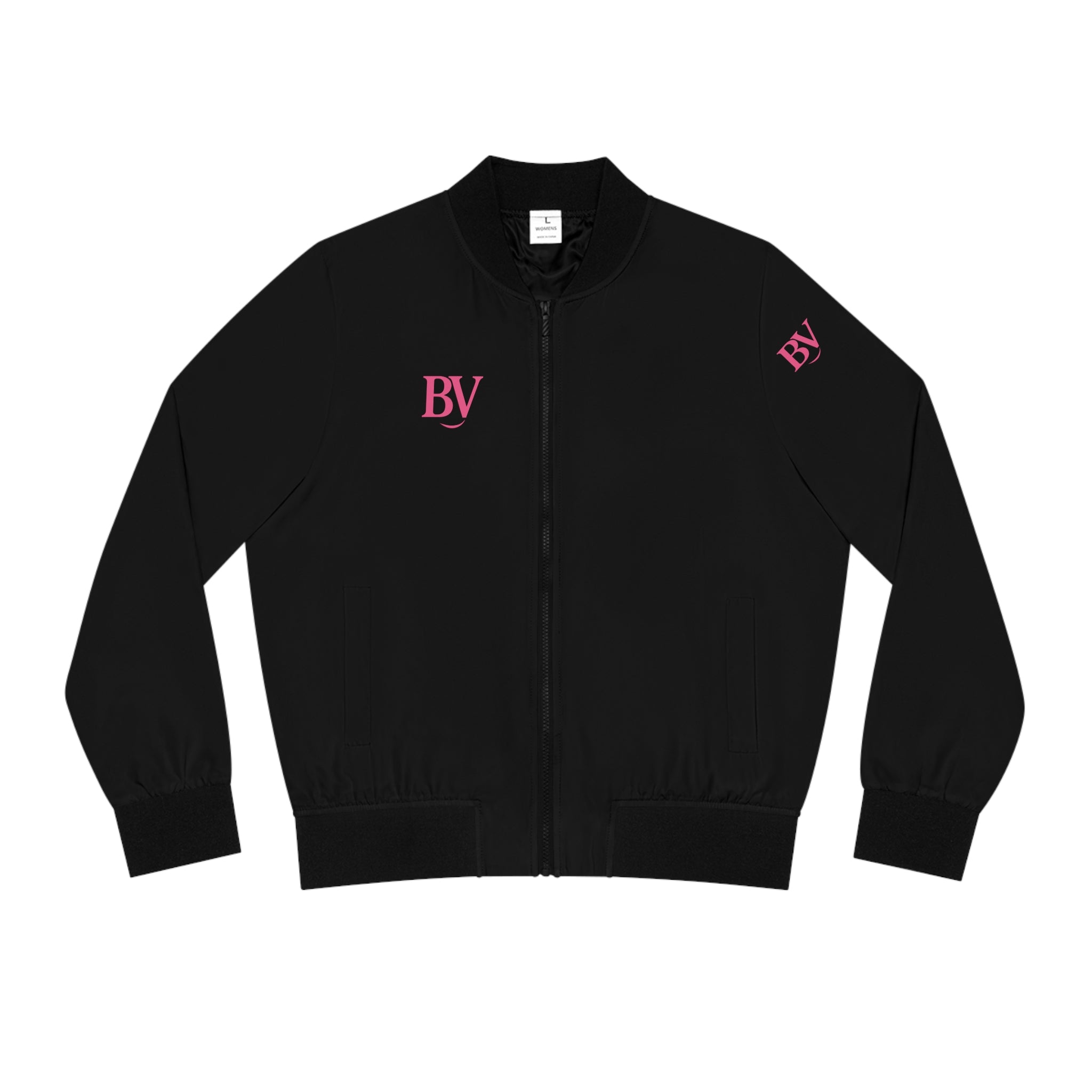 Bonita Vibes: BV Collection Women's Black Bomber Jacket, Trendy Outerwear, Casual Fashion, Gift for Her, Versatile Layering Piece