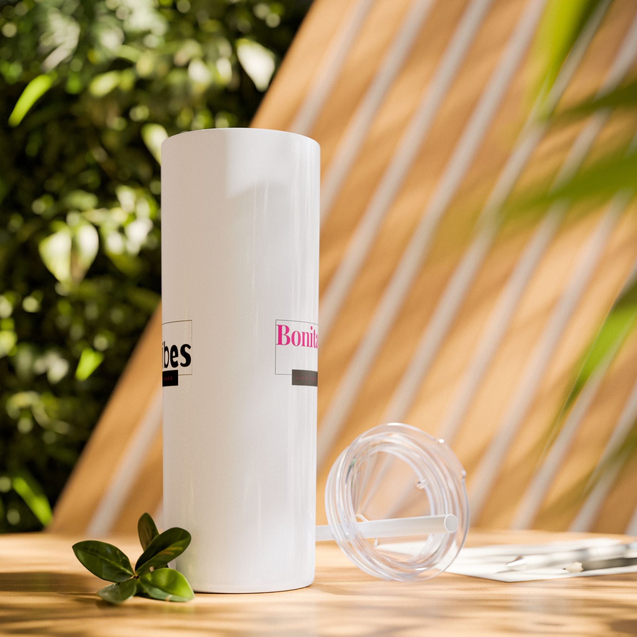 Bonita Vibes: VIBES UNLEASHED Stylish Skinny Tumbler, Perfect for Daily Hydration, Gifts, Home Office, Travel Mug, Summer Fun, Eco-Friendly Drinkware