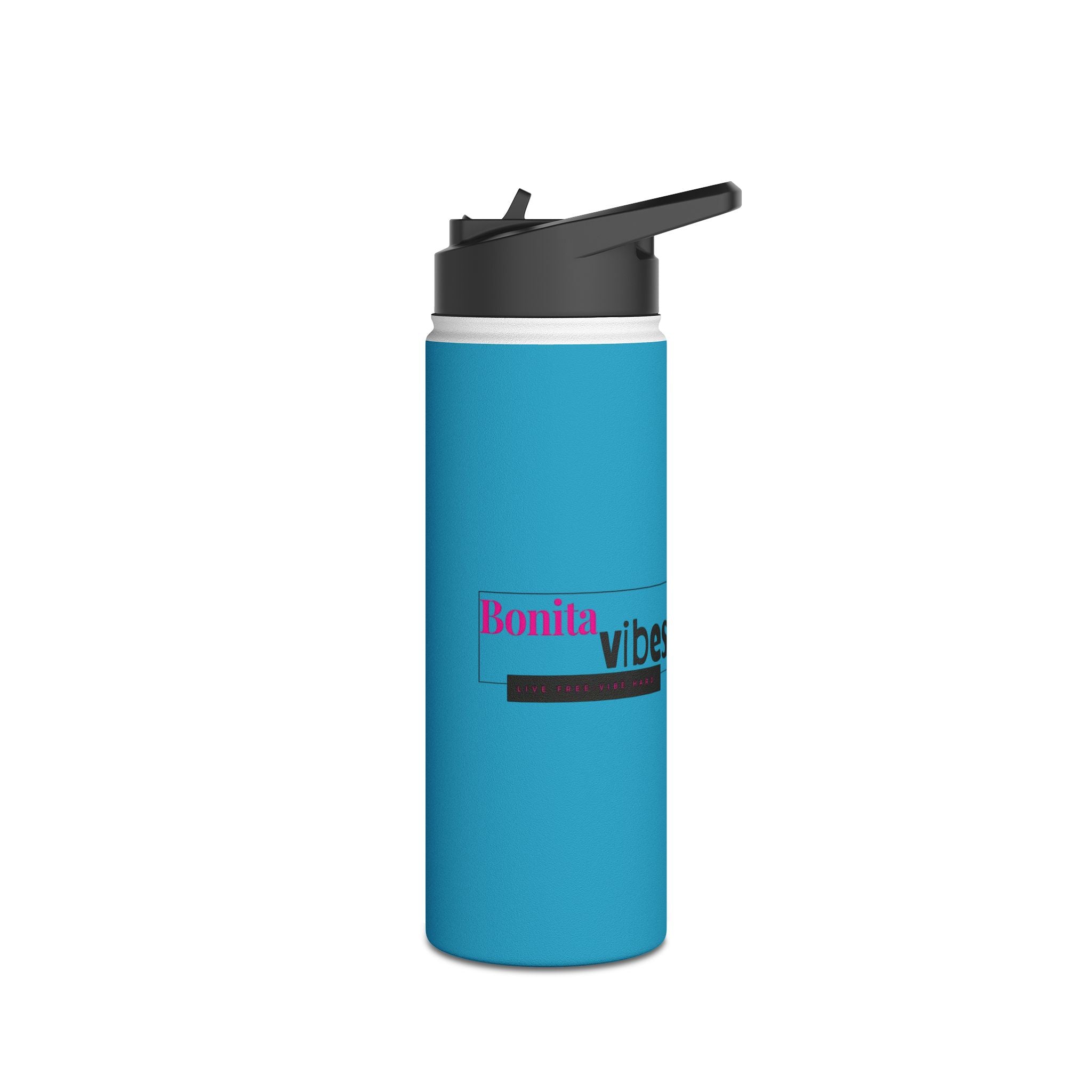 Bonita Vibes: VIBES UNLEASHED Stainless Steel Turquoise Water Bottle - Motivational Drink Container for Fitness, Travel, and Gifting, Eco-Friendly Hydration Vessel, [...]