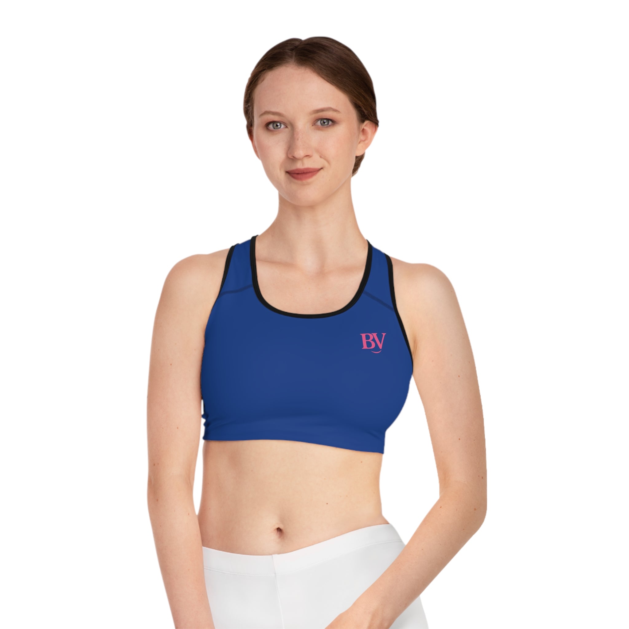 Bonita Vibes: BV Collection Stylish Blue Sports Bra for Active Women, Comfortable Workout Wear, Fitness Gift, Travel Ready, Adjustable Athletic Top