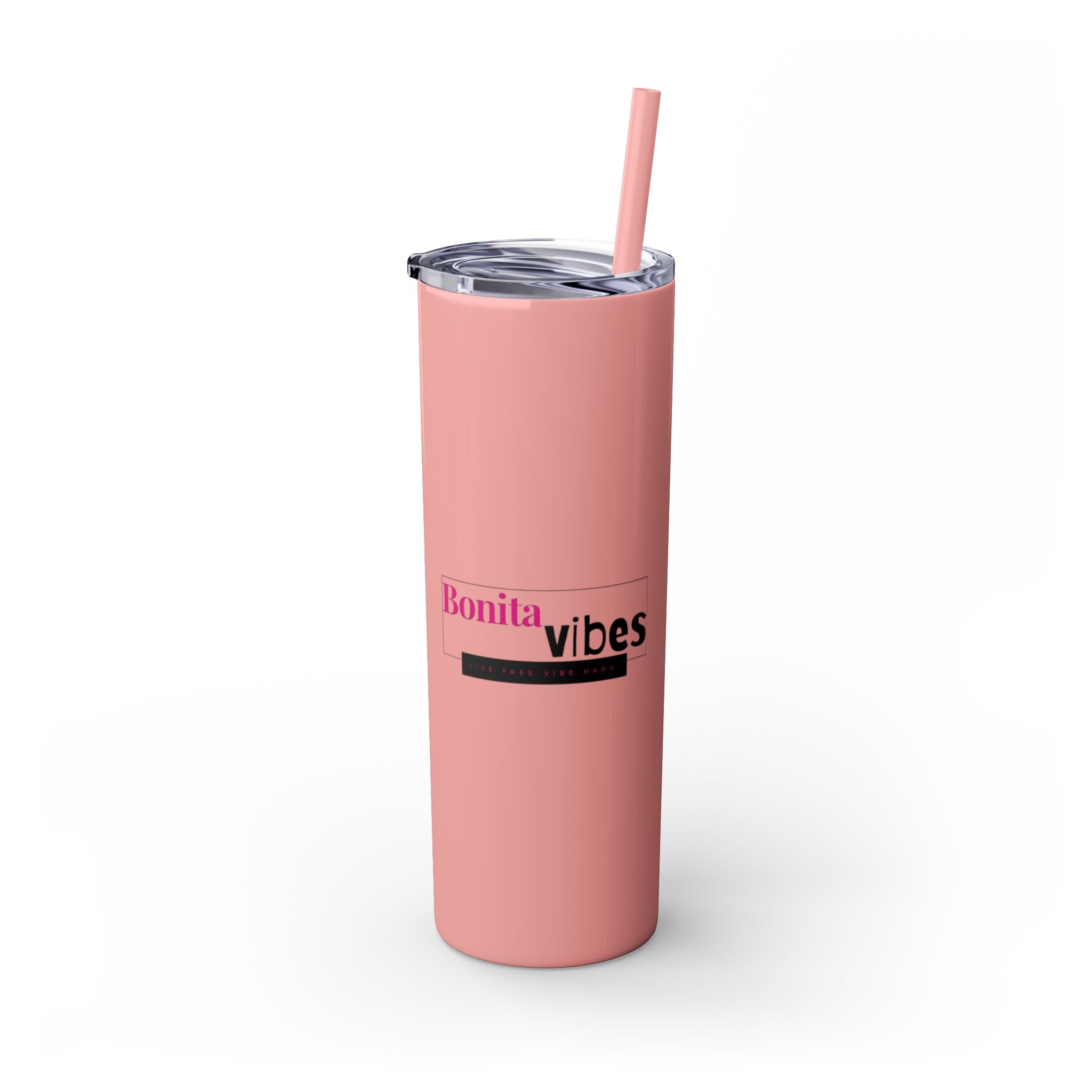Bonita Vibes: VIBES UNLEASHED Stylish Skinny Tumbler, Perfect for Daily Hydration, Gifts, Home Office, Travel Mug, Summer Fun, Eco-Friendly Drinkware