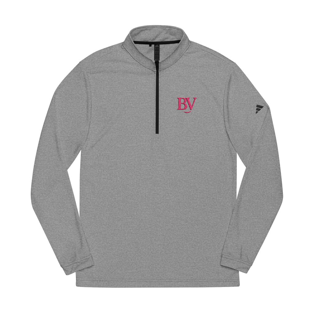 Bonita Vibes: BV Collection Adidas® Quarter-Zip Pullover, Embroidered Activewear, Fitness Apparel, Casual Stylish Layer, Sports Gear, Exercise Apparel