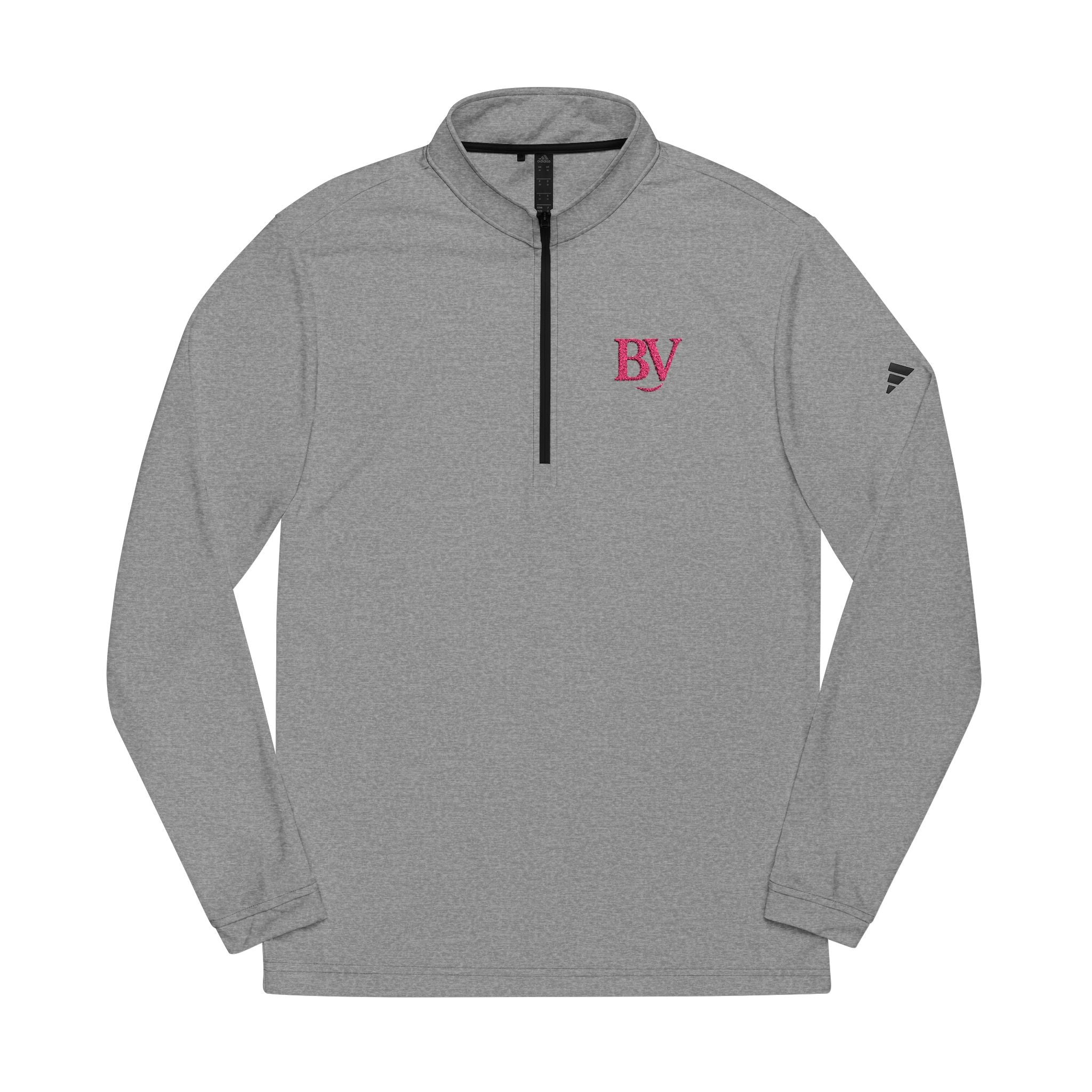 Bonita Vibes: BV Collection Adidas® Quarter-Zip Pullover, Embroidered Activewear, Fitness Apparel, Casual Stylish Layer, Sports Gear, Exercise Apparel