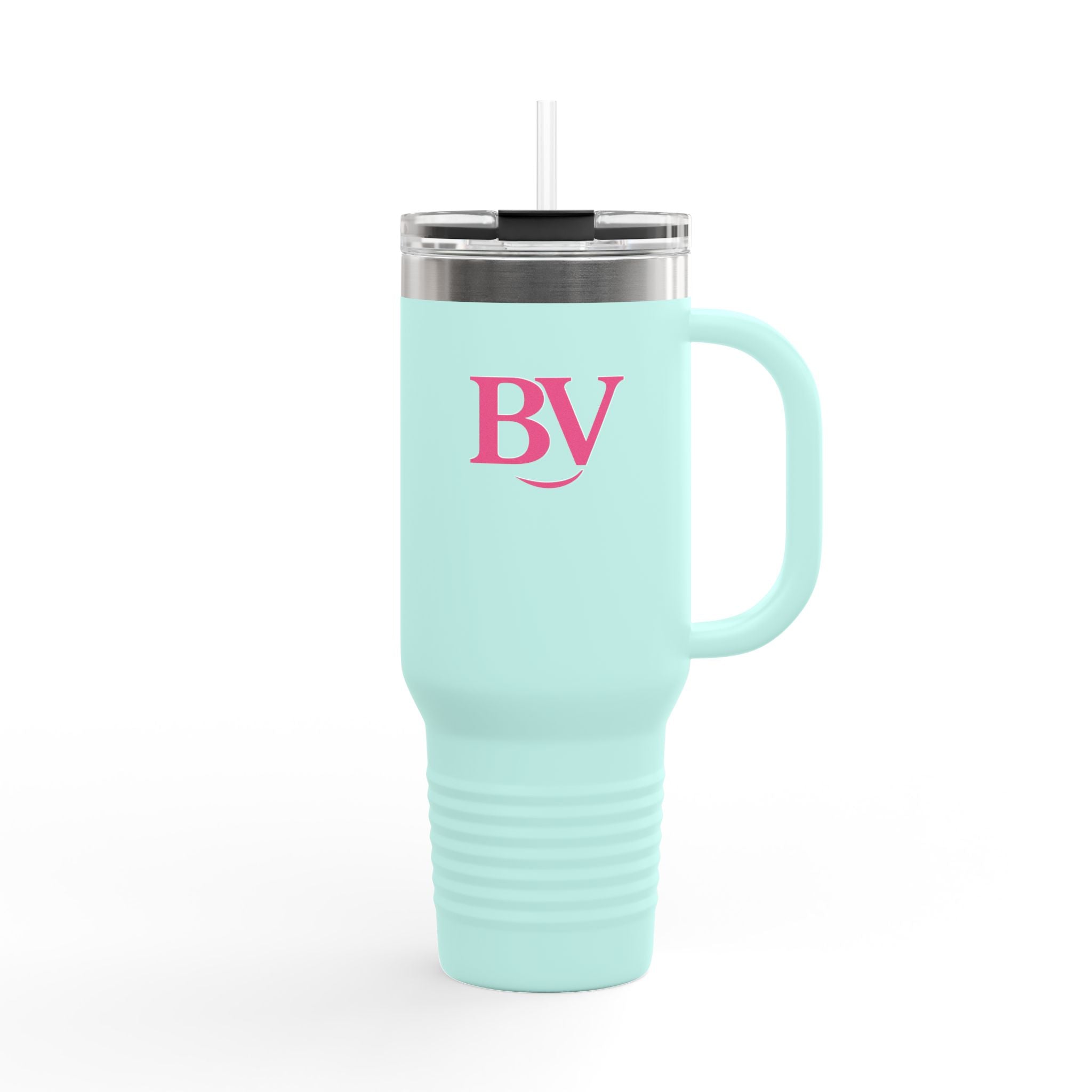 Bonita Vibes: BV Collection Stylish Travel Mug, 40oz - Perfect for Coffee Lovers, Gift for Her, Summer Picnics, On-the-Go Hydration, Personalized Travel Cup
