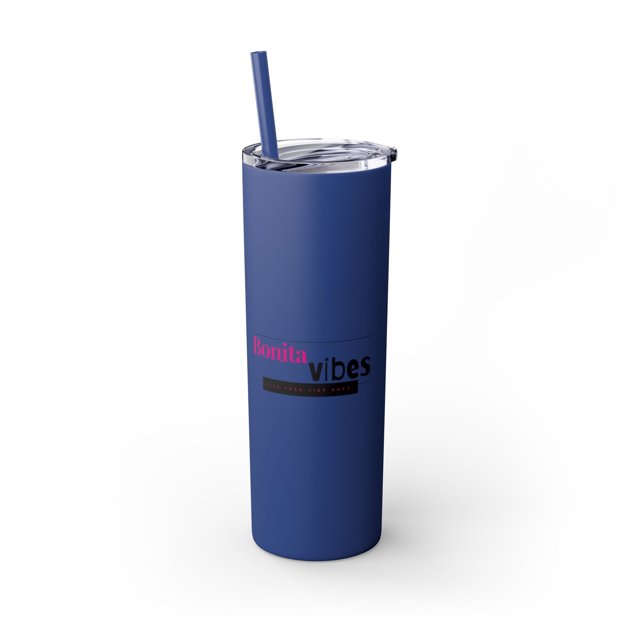 Bonita Vibes: VIBES UNLEASHED Stylish Skinny Tumbler, Perfect for Daily Hydration, Gifts, Home Office, Travel Mug, Summer Fun, Eco-Friendly Drinkware