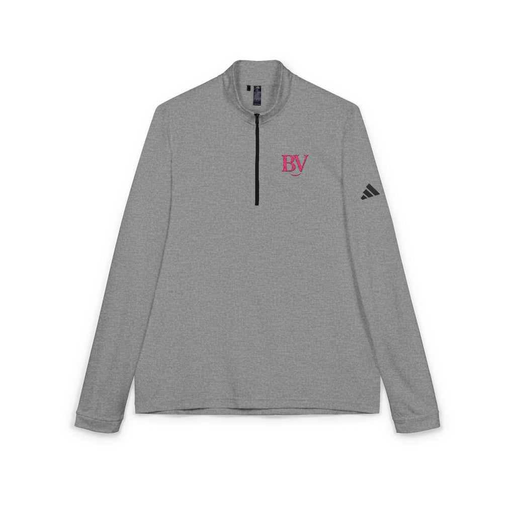Bonita Vibes: BV Collection Adidas® Quarter-Zip Pullover, Embroidered Activewear, Fitness Apparel, Casual Stylish Layer, Sports Gear, Exercise Apparel