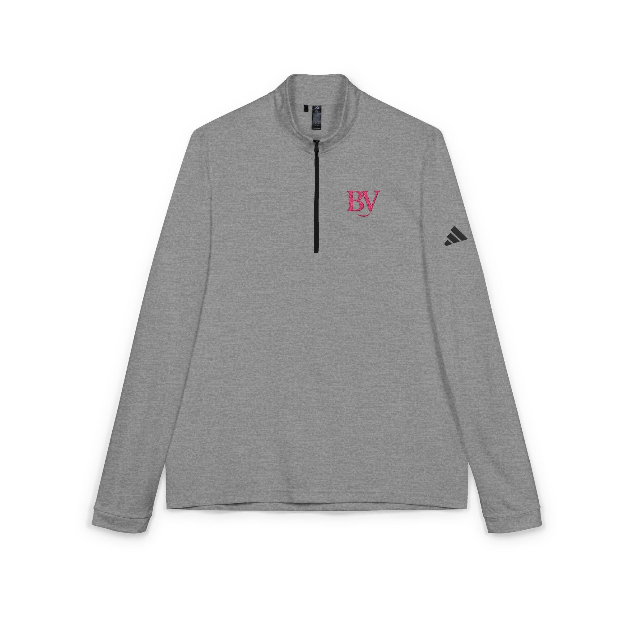 Bonita Vibes: BV Collection Adidas® Quarter-Zip Pullover, Embroidered Activewear, Fitness Apparel, Casual Stylish Layer, Sports Gear, Exercise Apparel