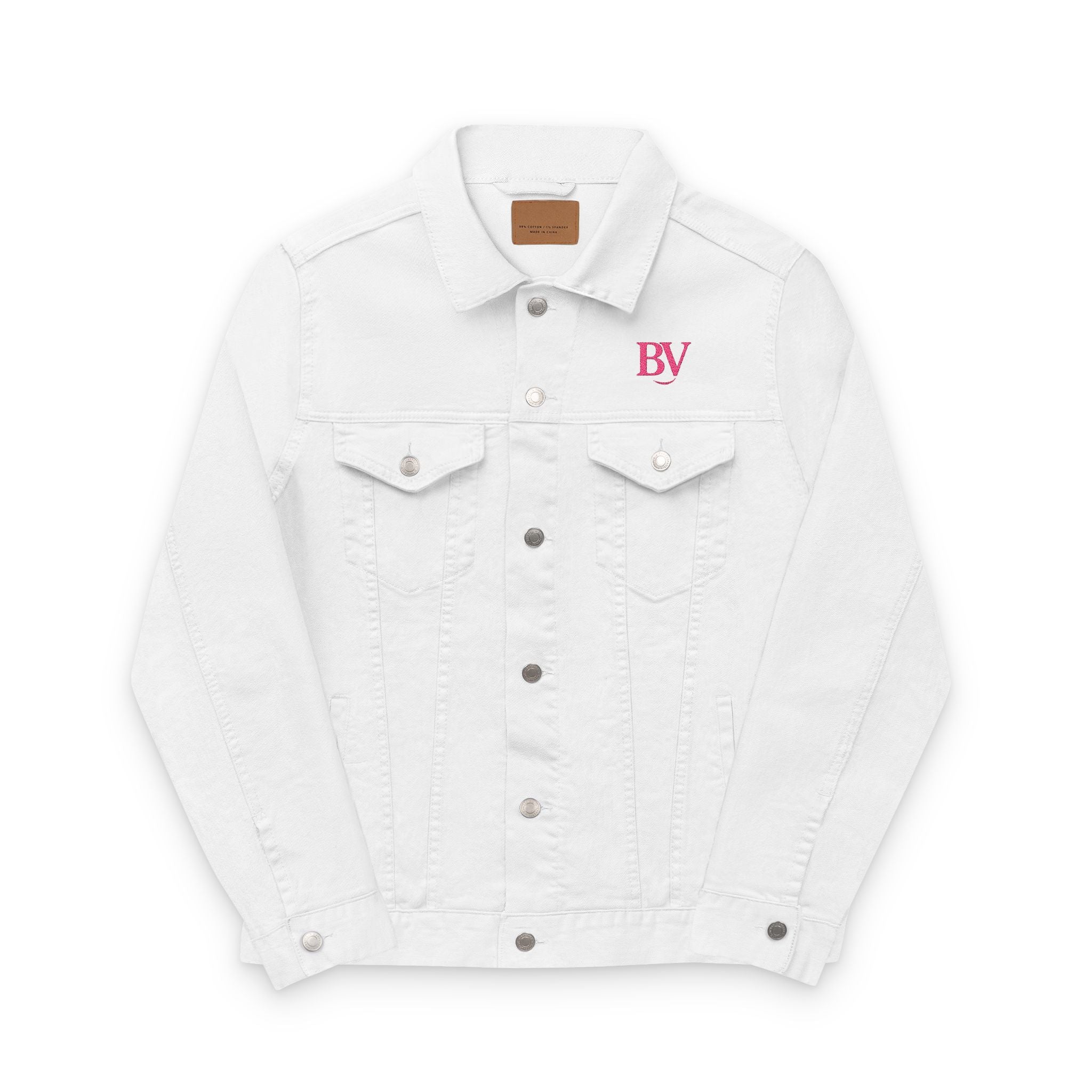 Bonita Vibes: BV Collection Fashion Style Denim Jacket, Unique Gift for Her, Casual Wear, Street Style, Perfect for Fall and Spring