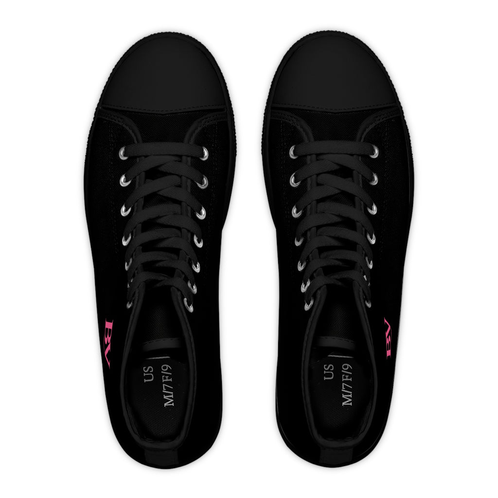 Bonita Vibes: BV Collection Woman's Black Stylish High Top Sneakers, Casual Footwear, Trendy Street Style, Summer Vibes, Gift for Her, Comfortable Fashion Shoes