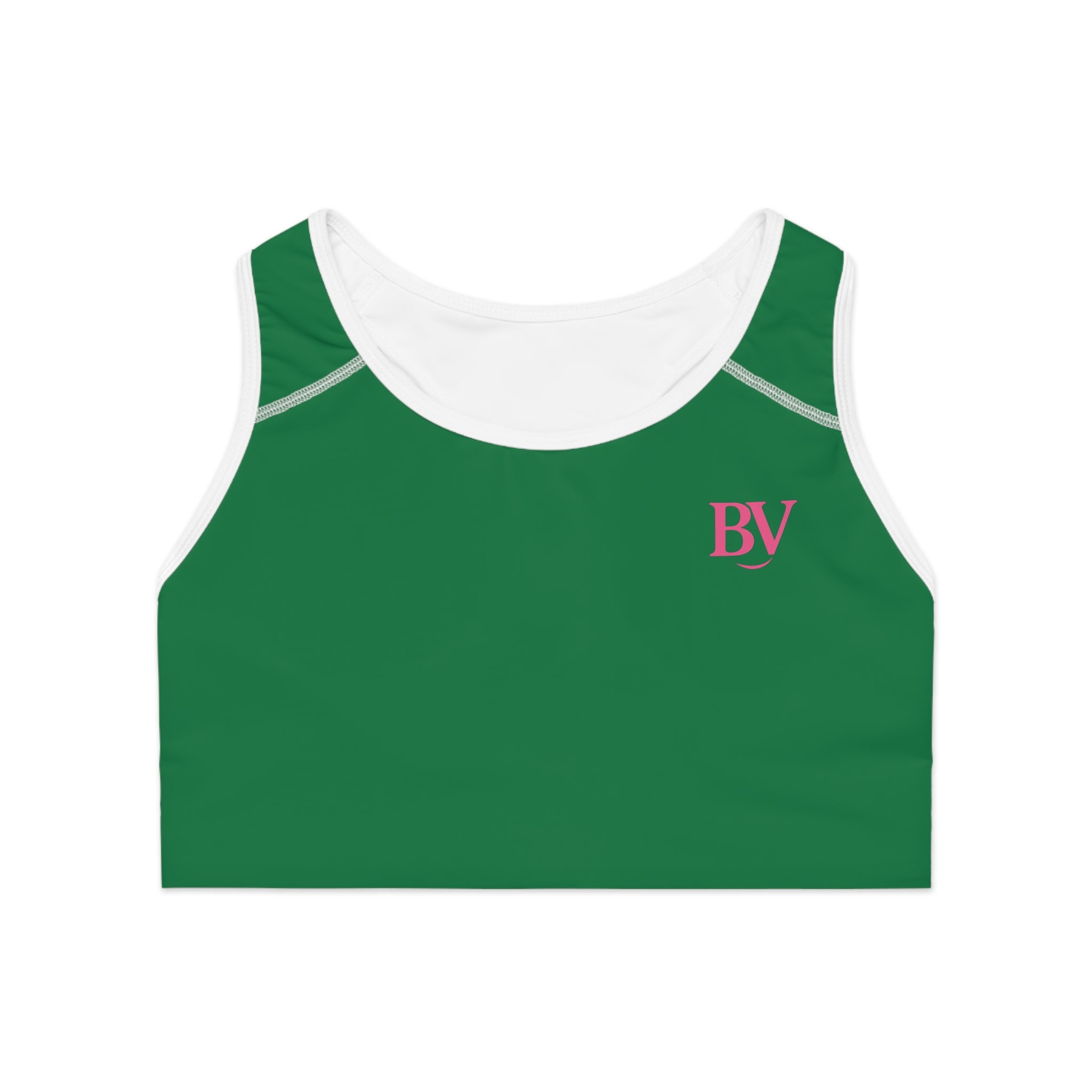 Bonita Vibes: BV Collection Stylish Dark Green Sports Bra for Active Women, Comfortable Workout Wear, Fitness Gift, Travel Ready, Adjustable Athletic Top