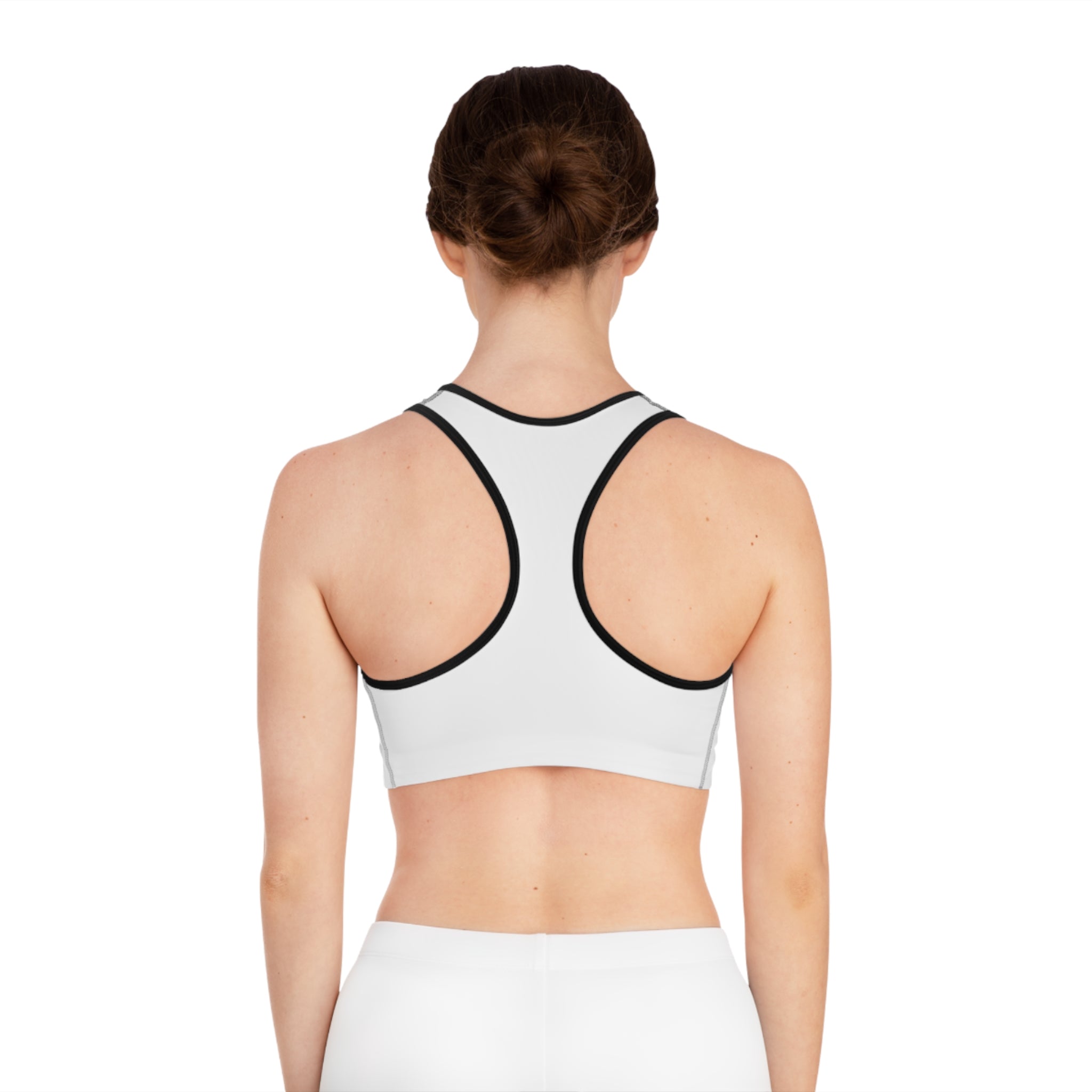Bonita Vibes: BV Collection Stylish White Sports Bra for Active Women, Comfortable Workout Wear, Fitness Gift, Travel Ready, Adjustable Athletic Top