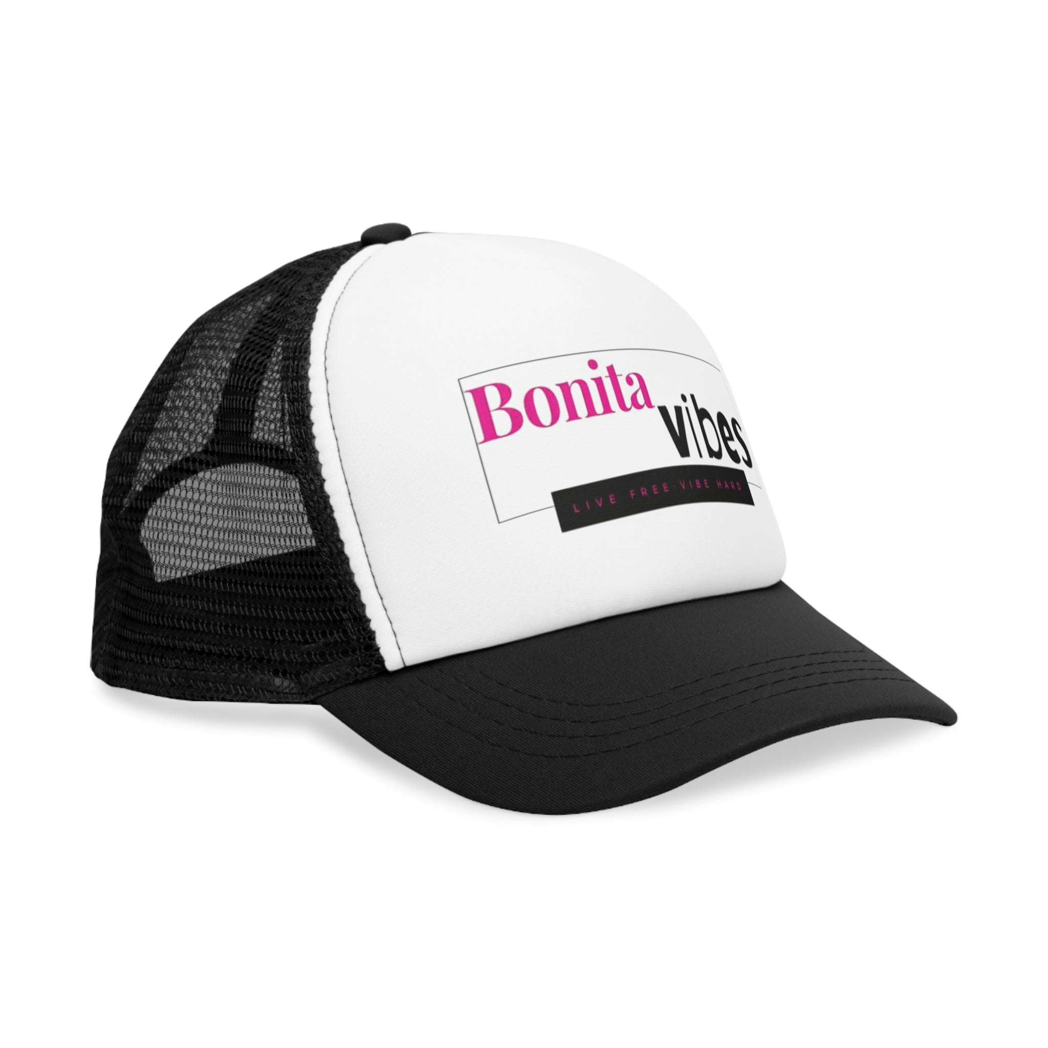 Bonita Vibes: VIBES UNLEASHED Mesh Cap - Trendy Snapback Hat, Perfect for Summer Festivals, Casual Outfits, Outdoor Activities, and Gift for Friends